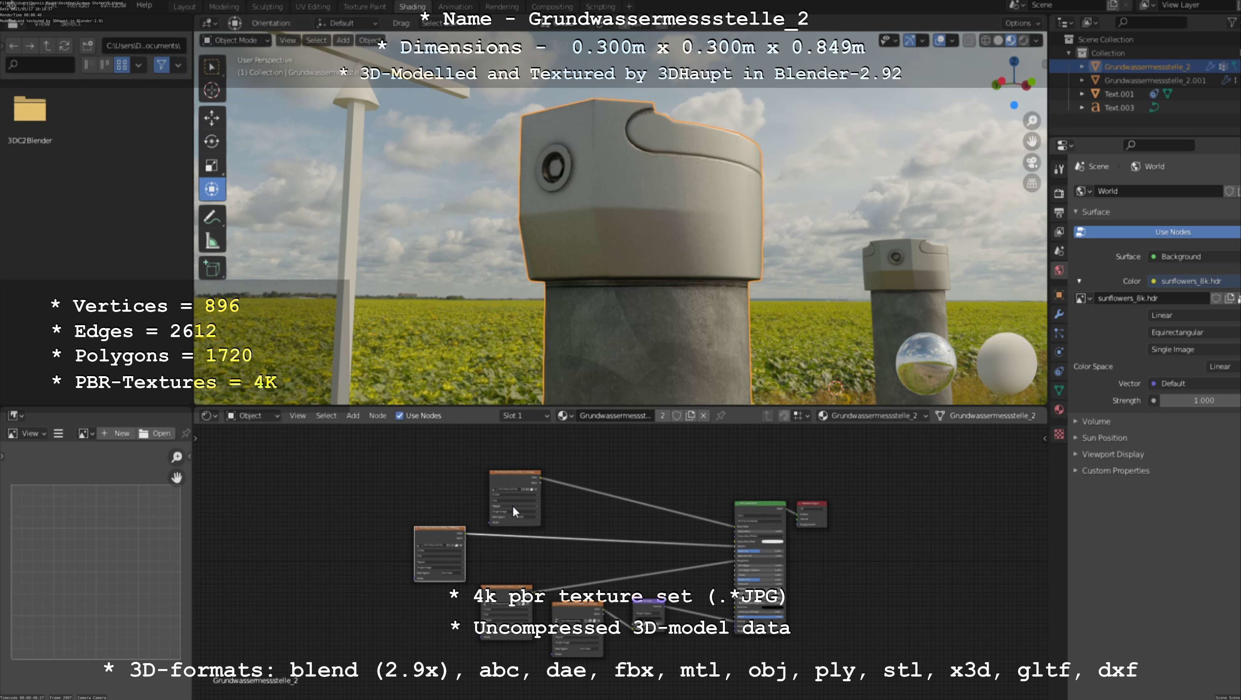 Groundwater monitoring wells version 2 3D Model Collection_110