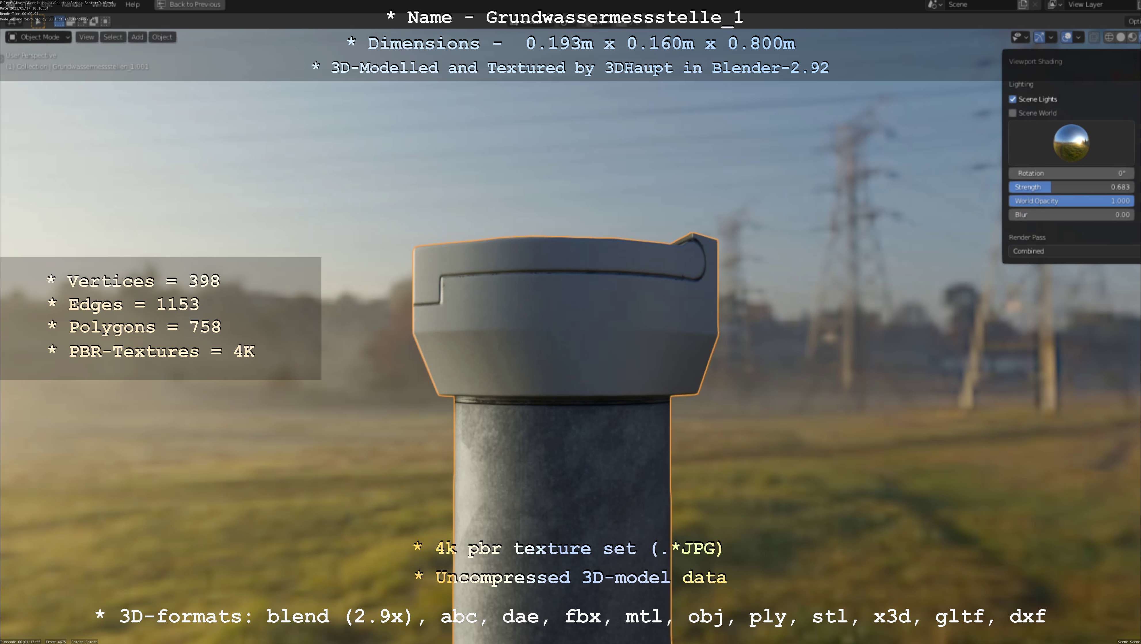 Groundwater monitoring wells version 2 3D Model Collection_99