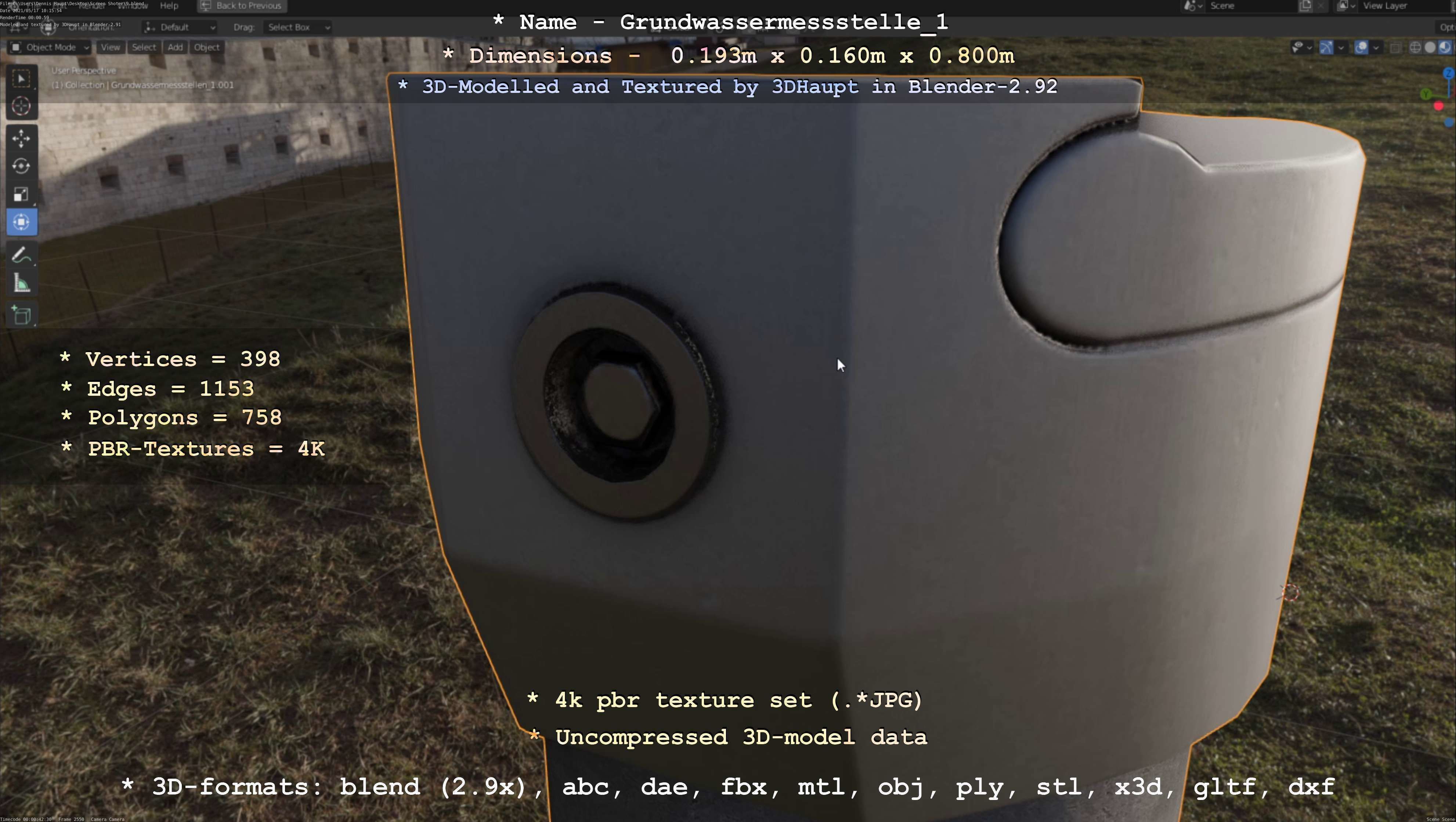 Groundwater monitoring wells version 2 3D Model Collection_118