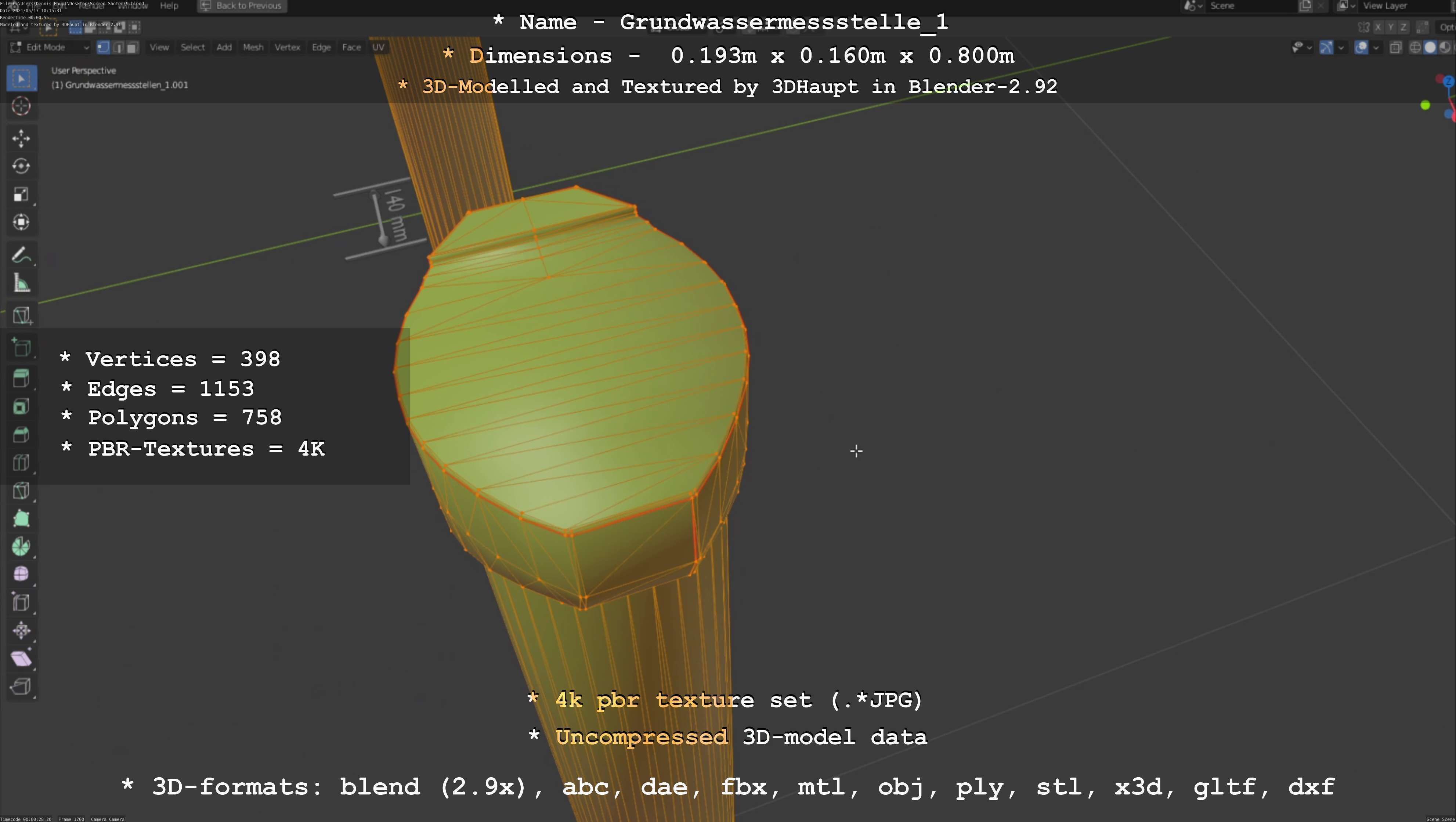 Groundwater monitoring wells version 2 3D Model Collection_97