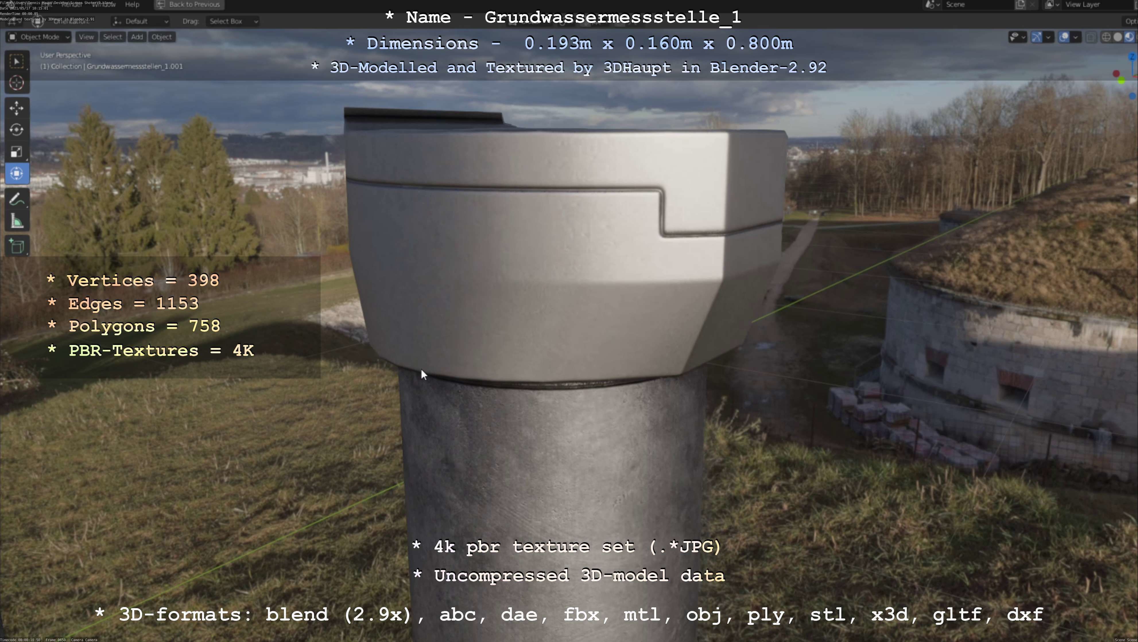 Groundwater monitoring wells version 2 3D Model Collection_108