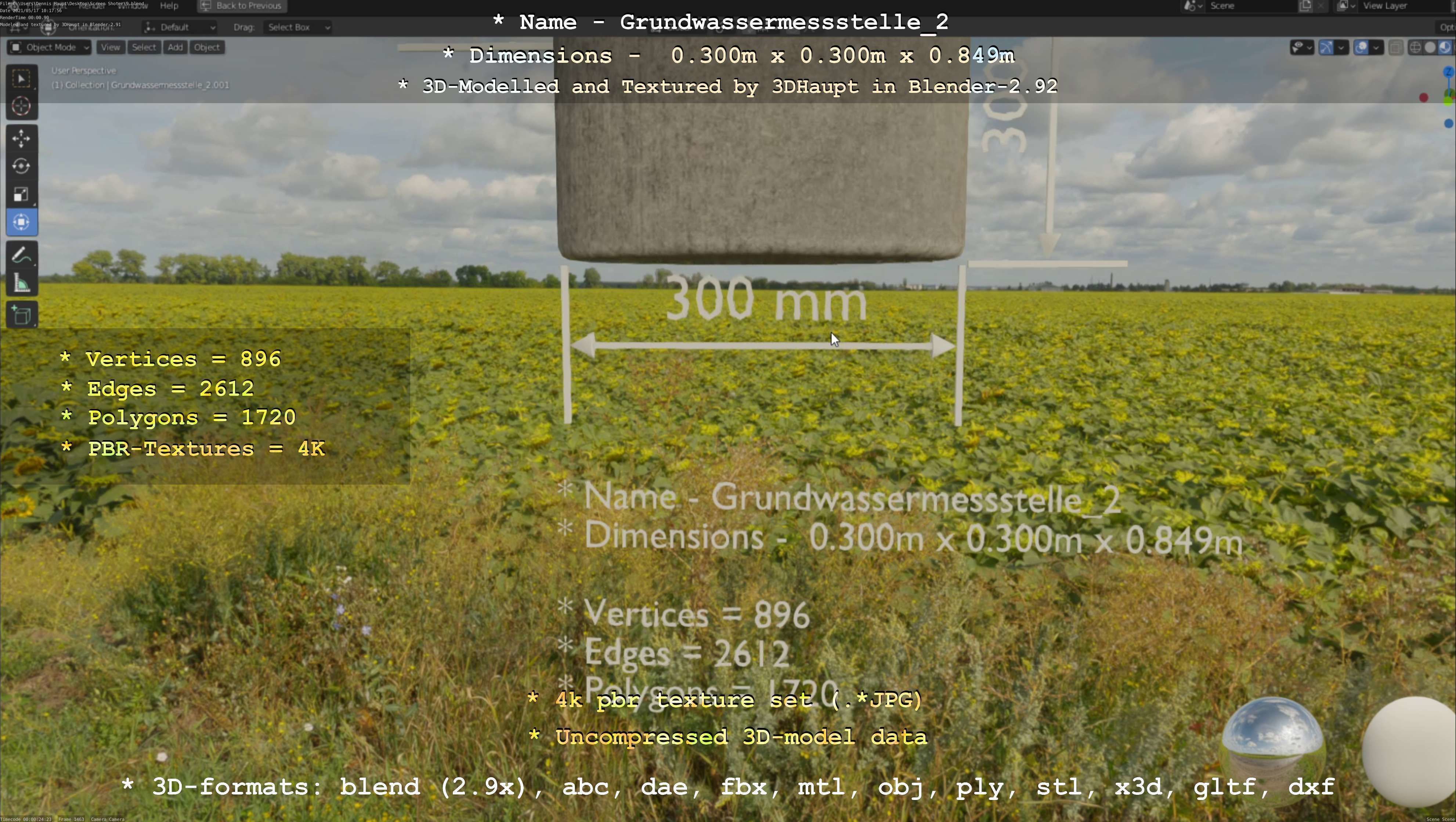 Groundwater monitoring wells version 2 3D Model Collection_109