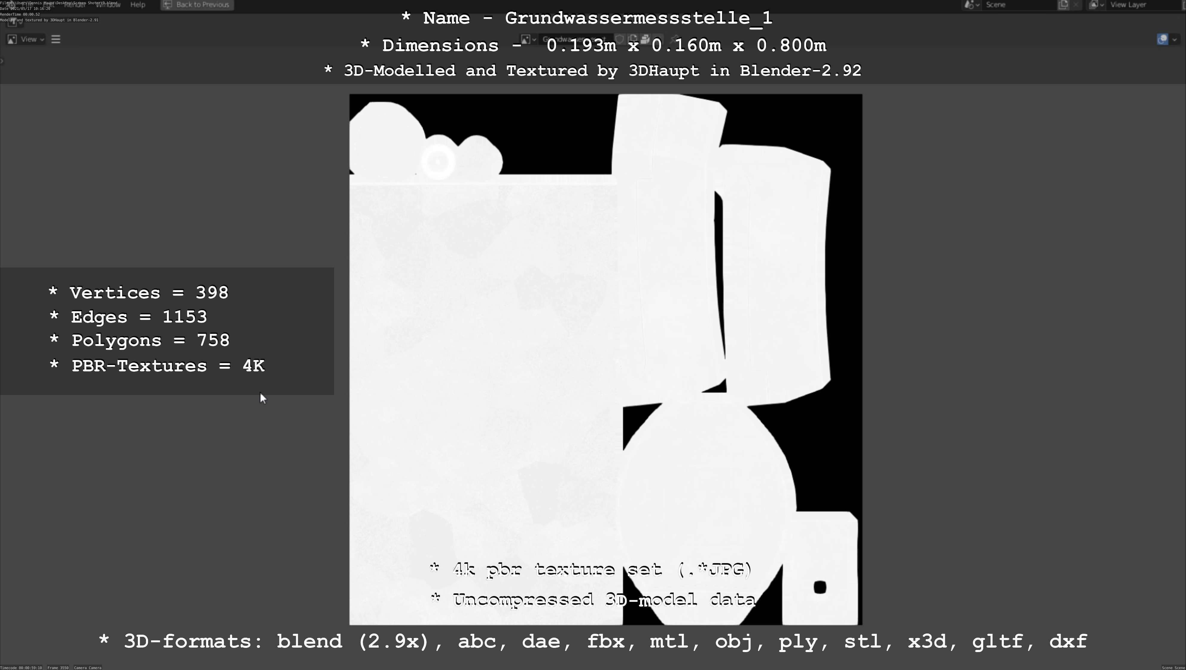 Groundwater monitoring wells version 2 3D Model Collection_101