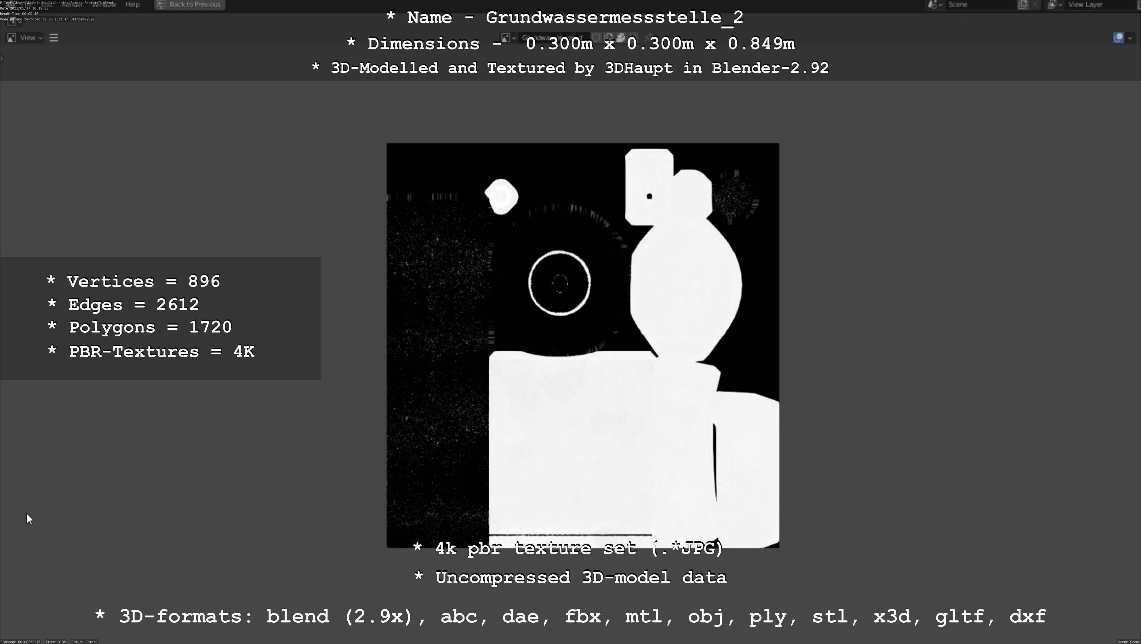 Groundwater monitoring wells version 2 3D Model Collection_71