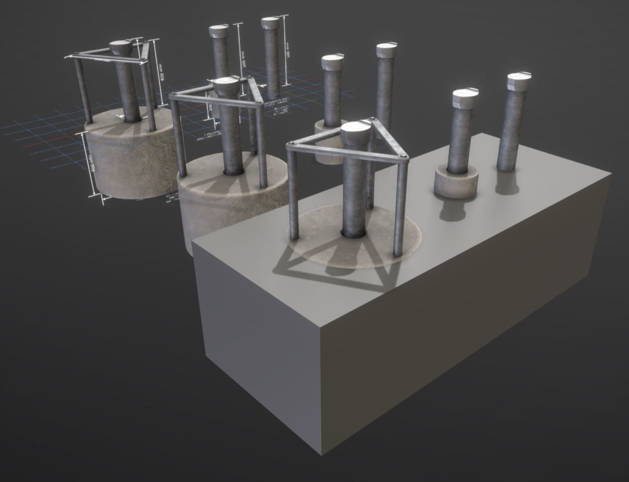 Groundwater monitoring wells version 2 3D Model Collection_13