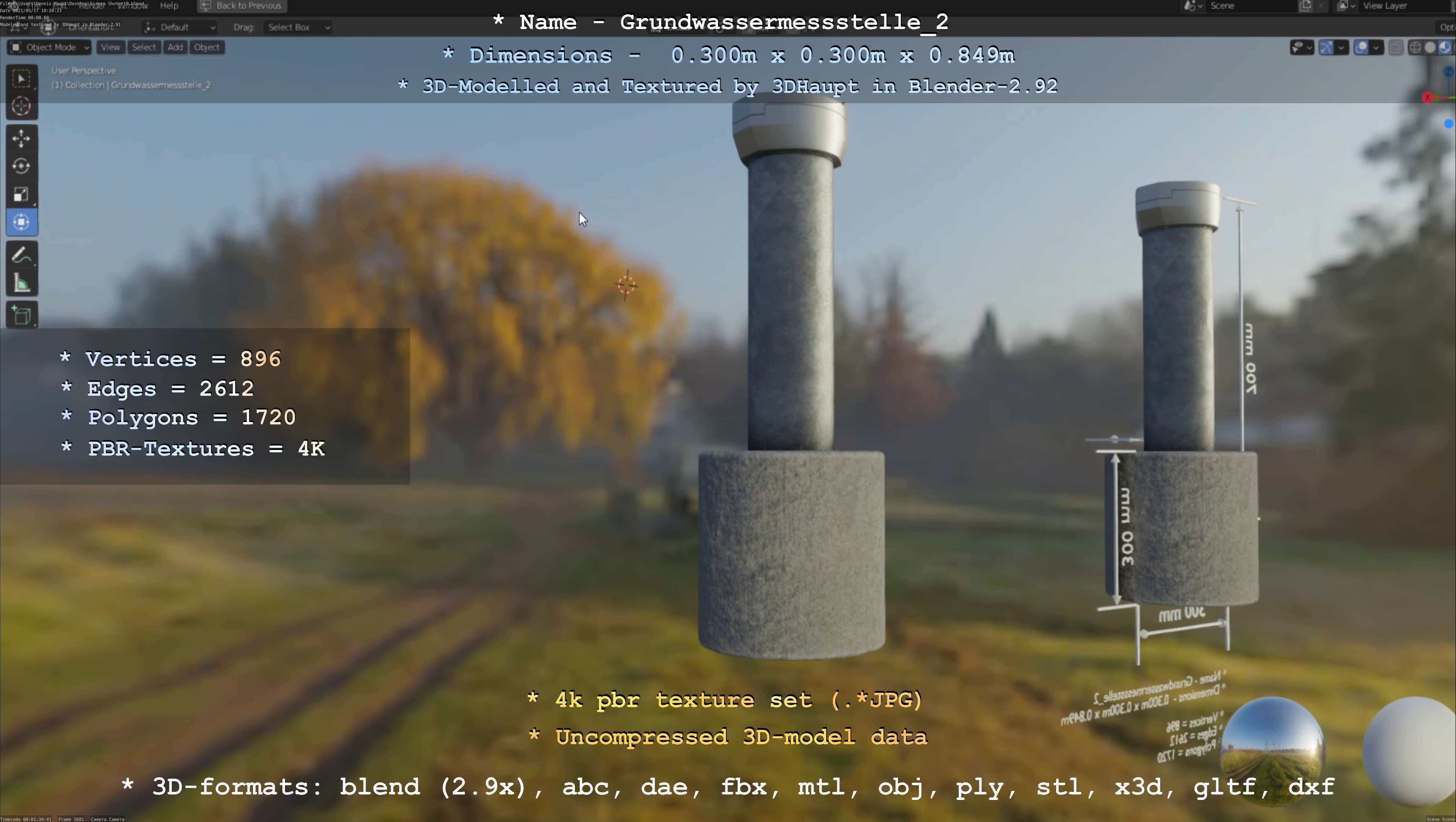 Groundwater monitoring wells version 2 3D Model Collection_70