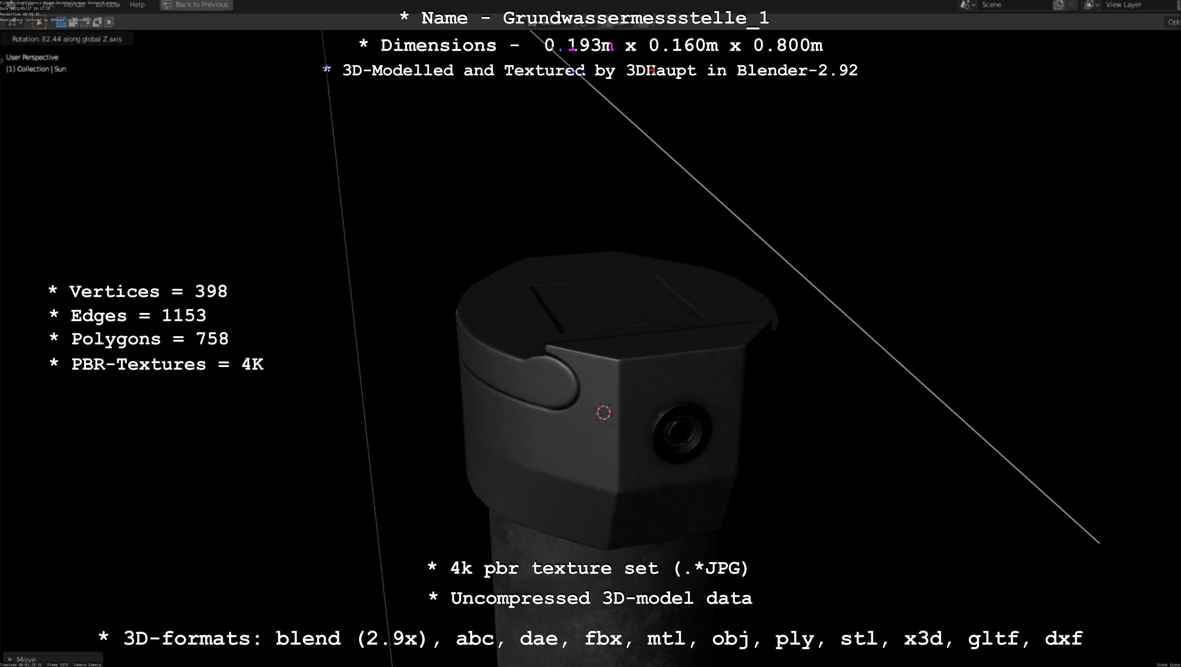 Groundwater monitoring wells version 2 3D Model Collection_98
