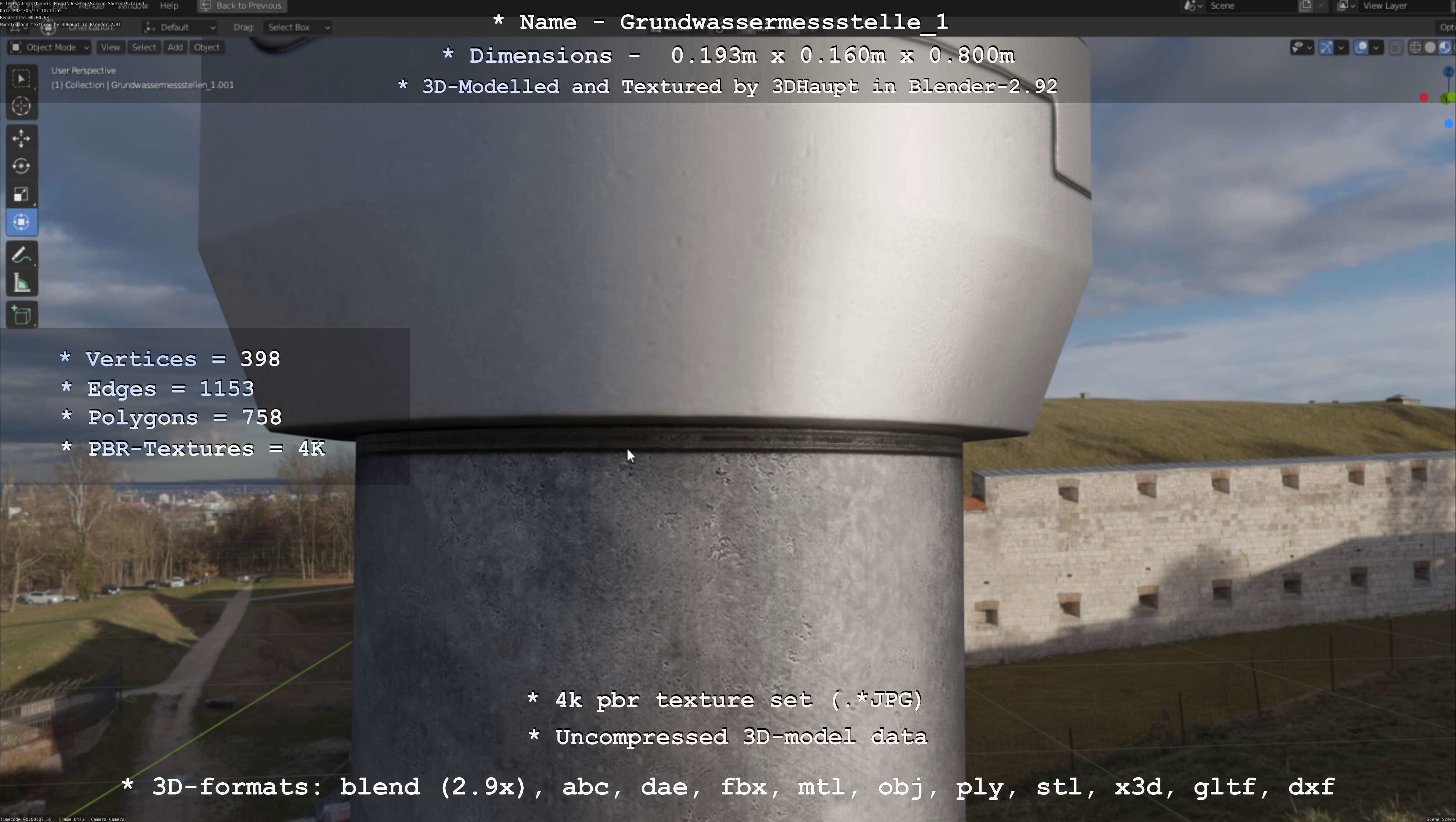 Groundwater monitoring wells version 2 3D Model Collection_78