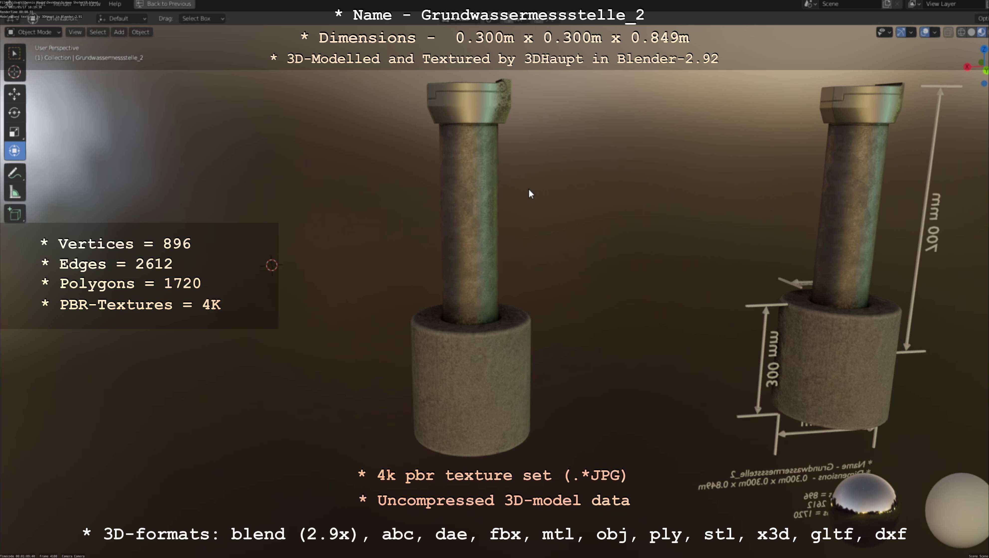 Groundwater monitoring wells version 2 3D Model Collection_61