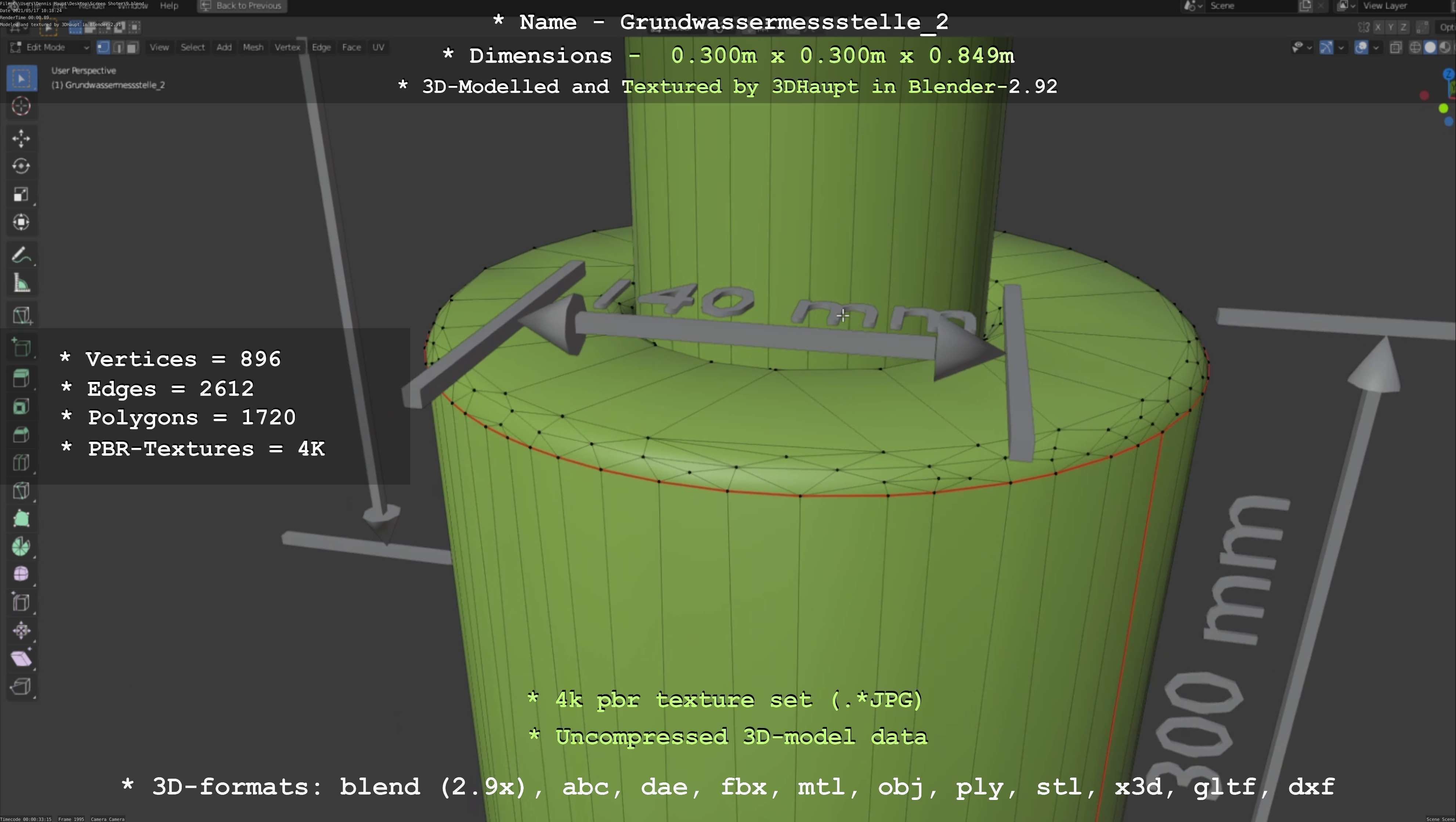 Groundwater monitoring wells version 2 3D Model Collection_54