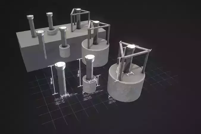 Groundwater monitoring wells version 2 3D Model Collection