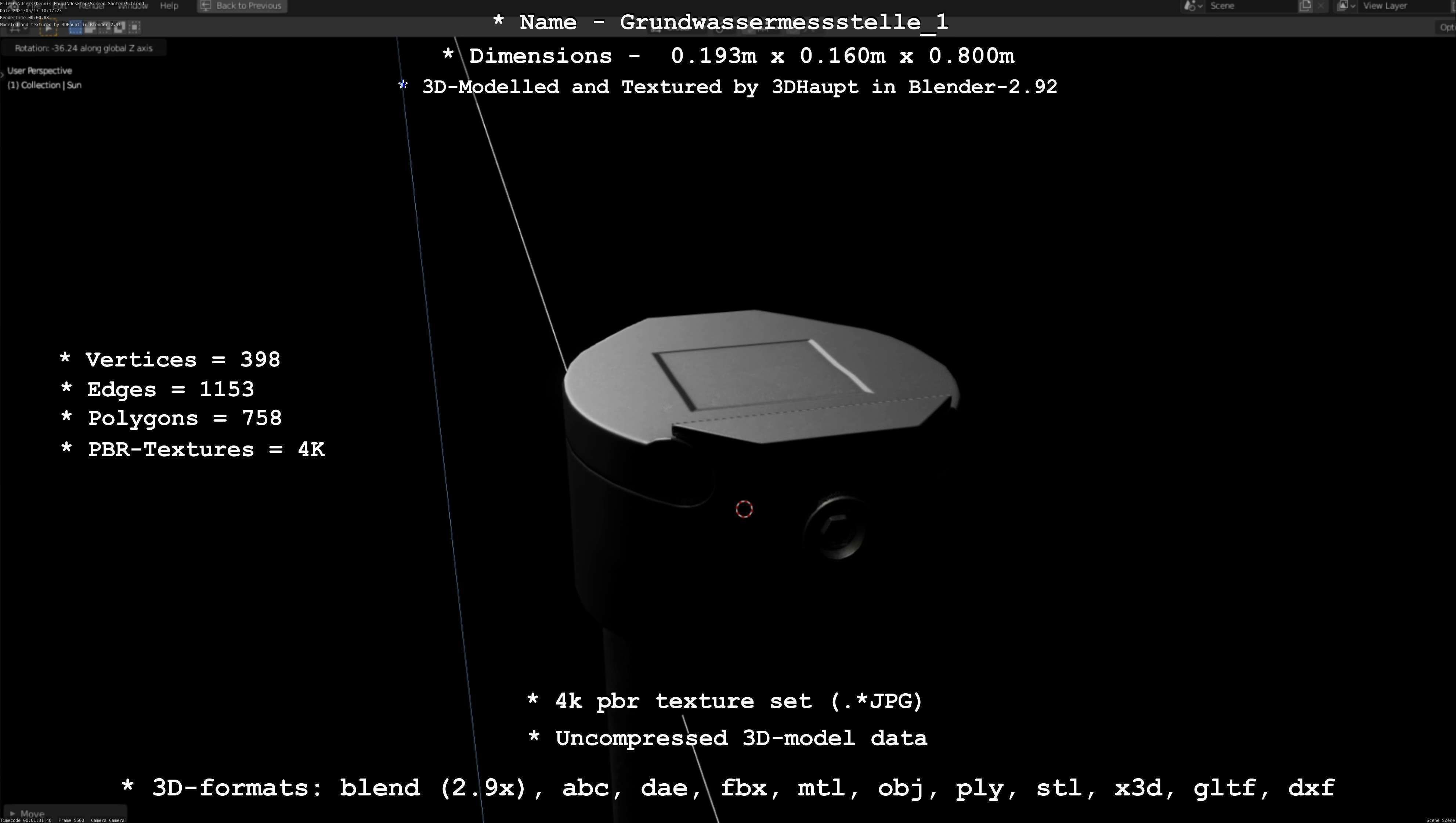 Groundwater monitoring wells version 2 3D Model Collection_65