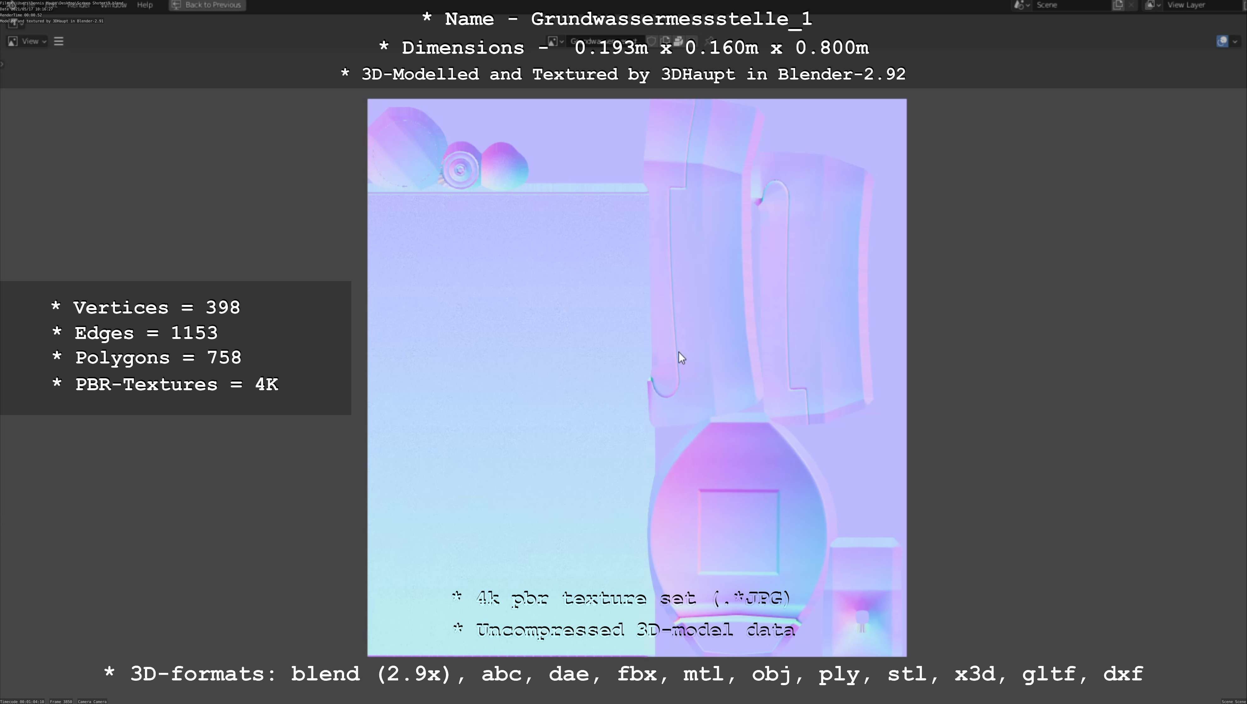Groundwater monitoring wells version 2 3D Model Collection_64