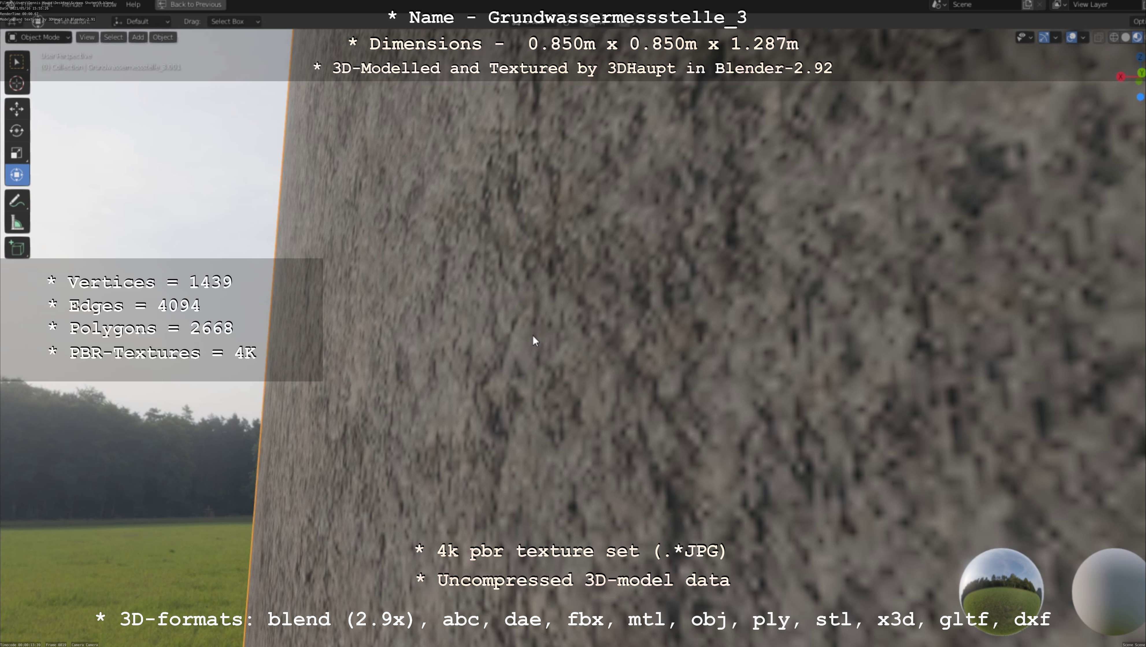 Groundwater monitoring wells version 2 3D Model Collection_43