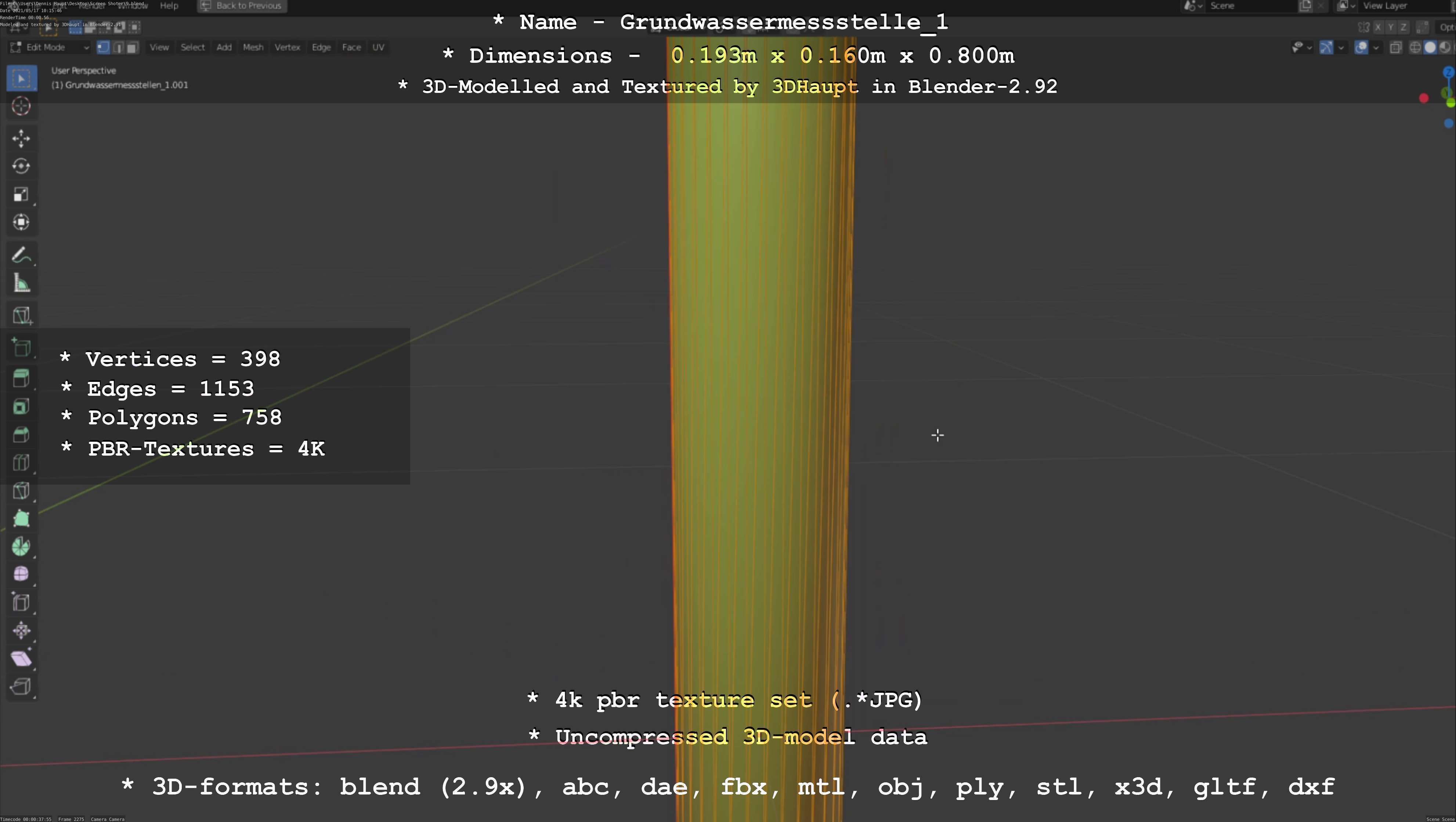 Groundwater monitoring wells version 2 3D Model Collection_112