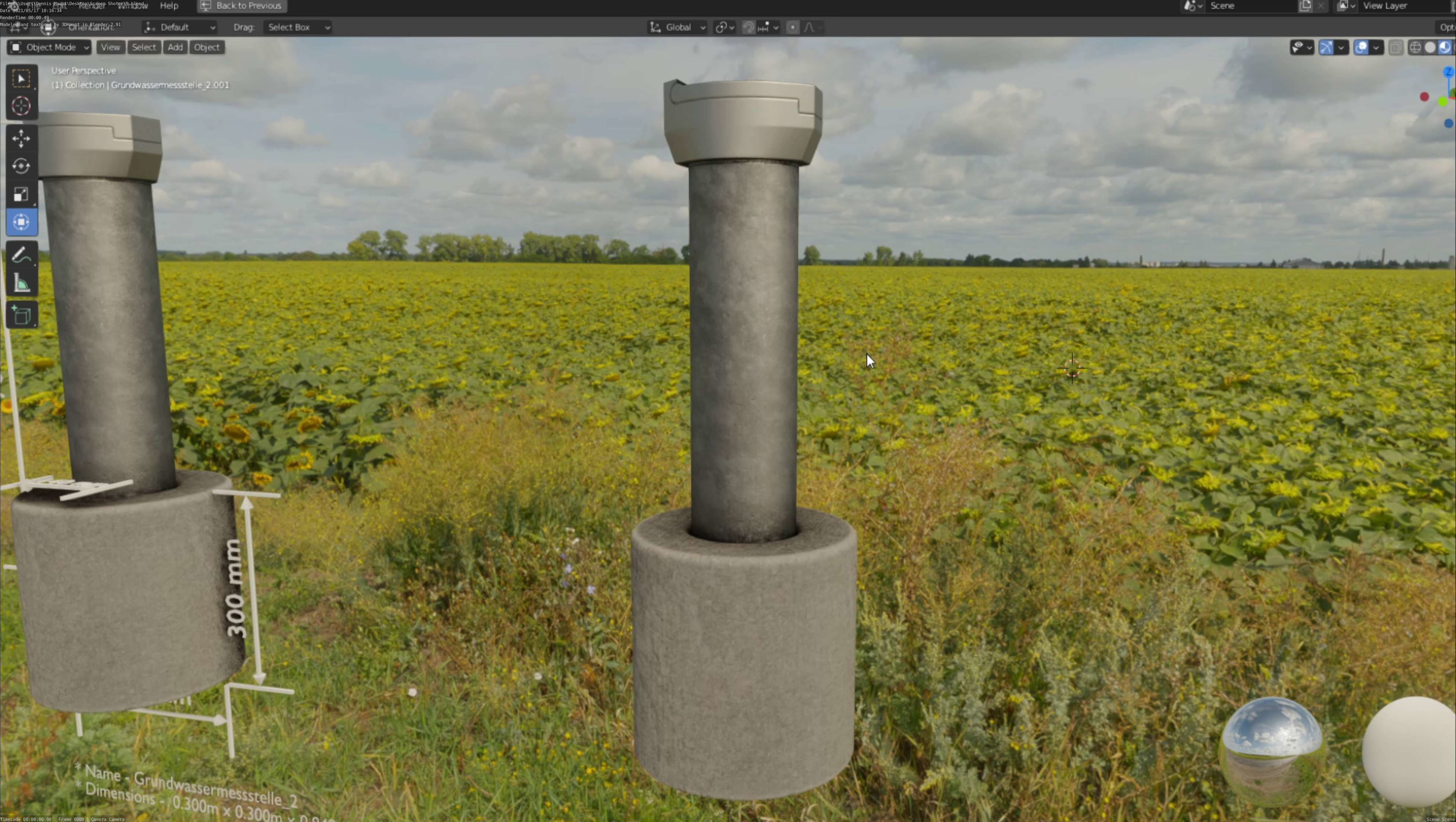 Groundwater monitoring wells version 2 3D Model Collection_111