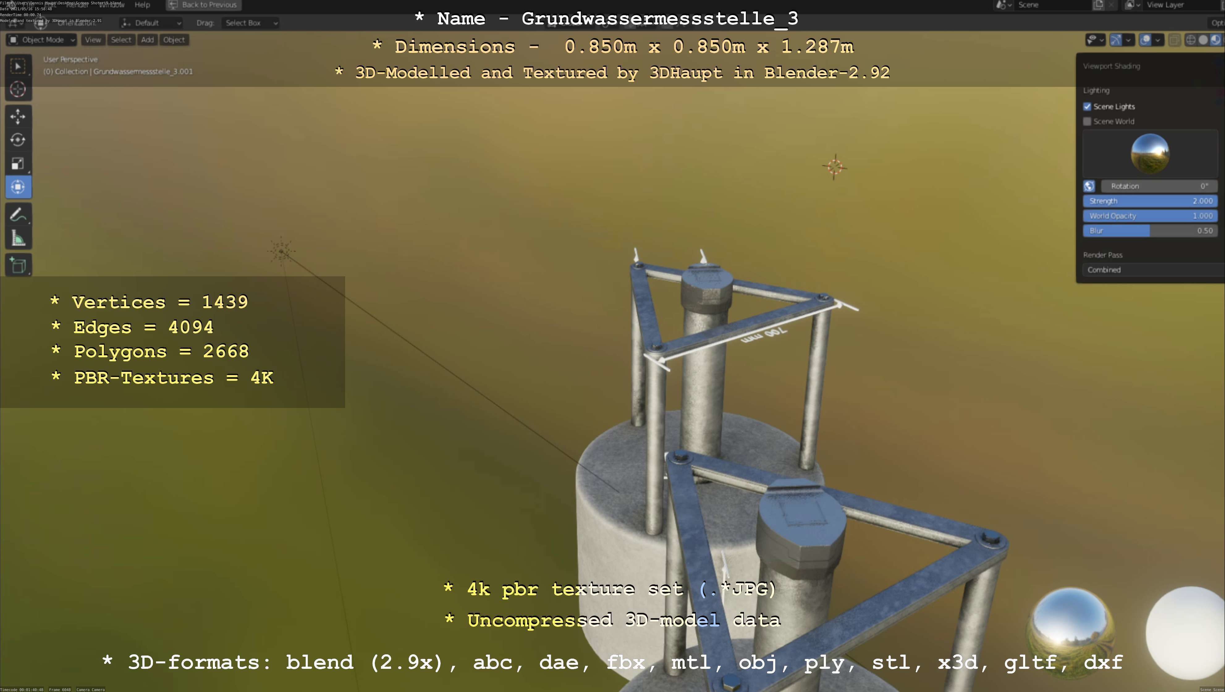 Groundwater monitoring wells version 2 3D Model Collection_18