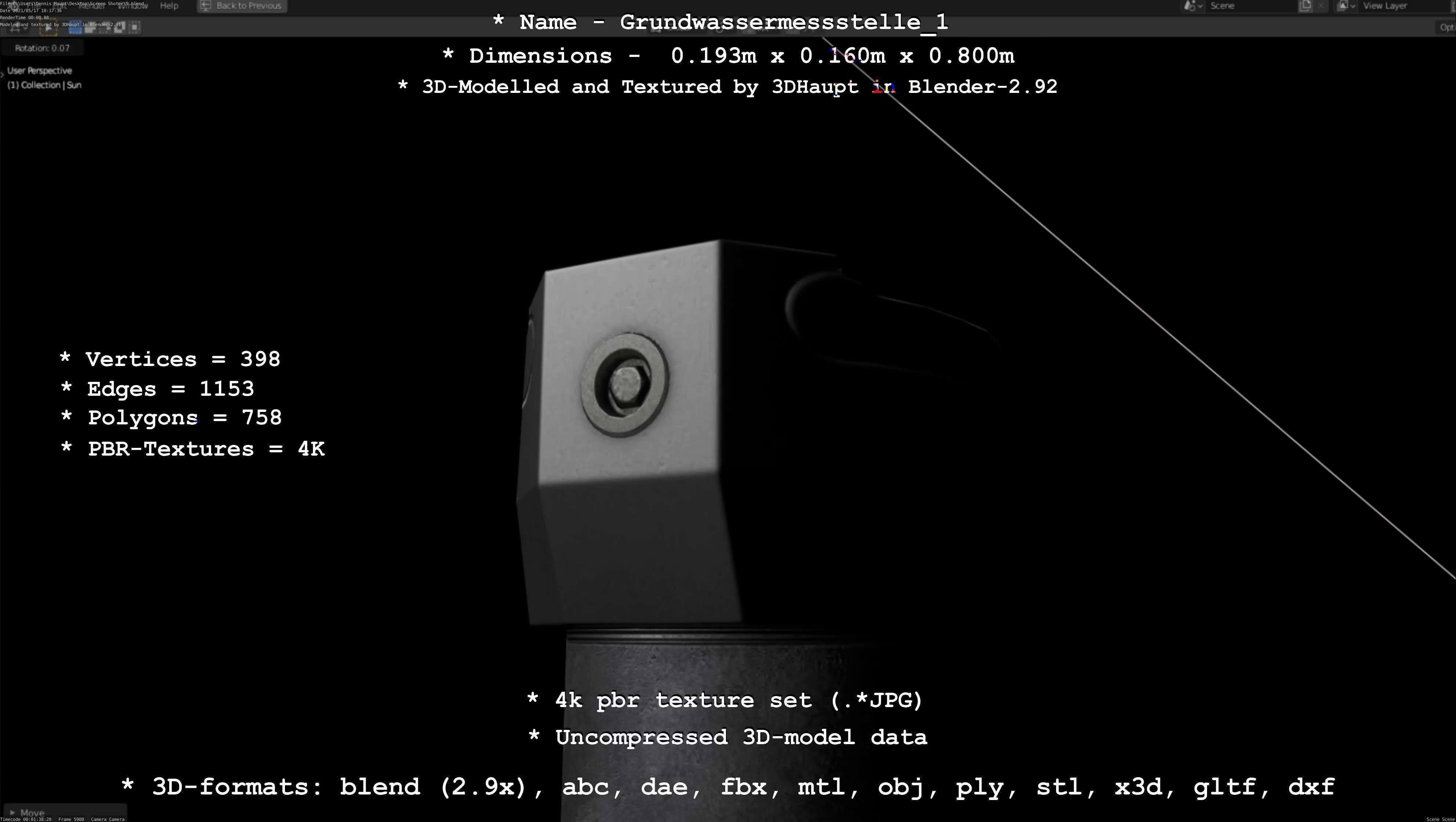Groundwater monitoring wells version 2 3D Model Collection_103