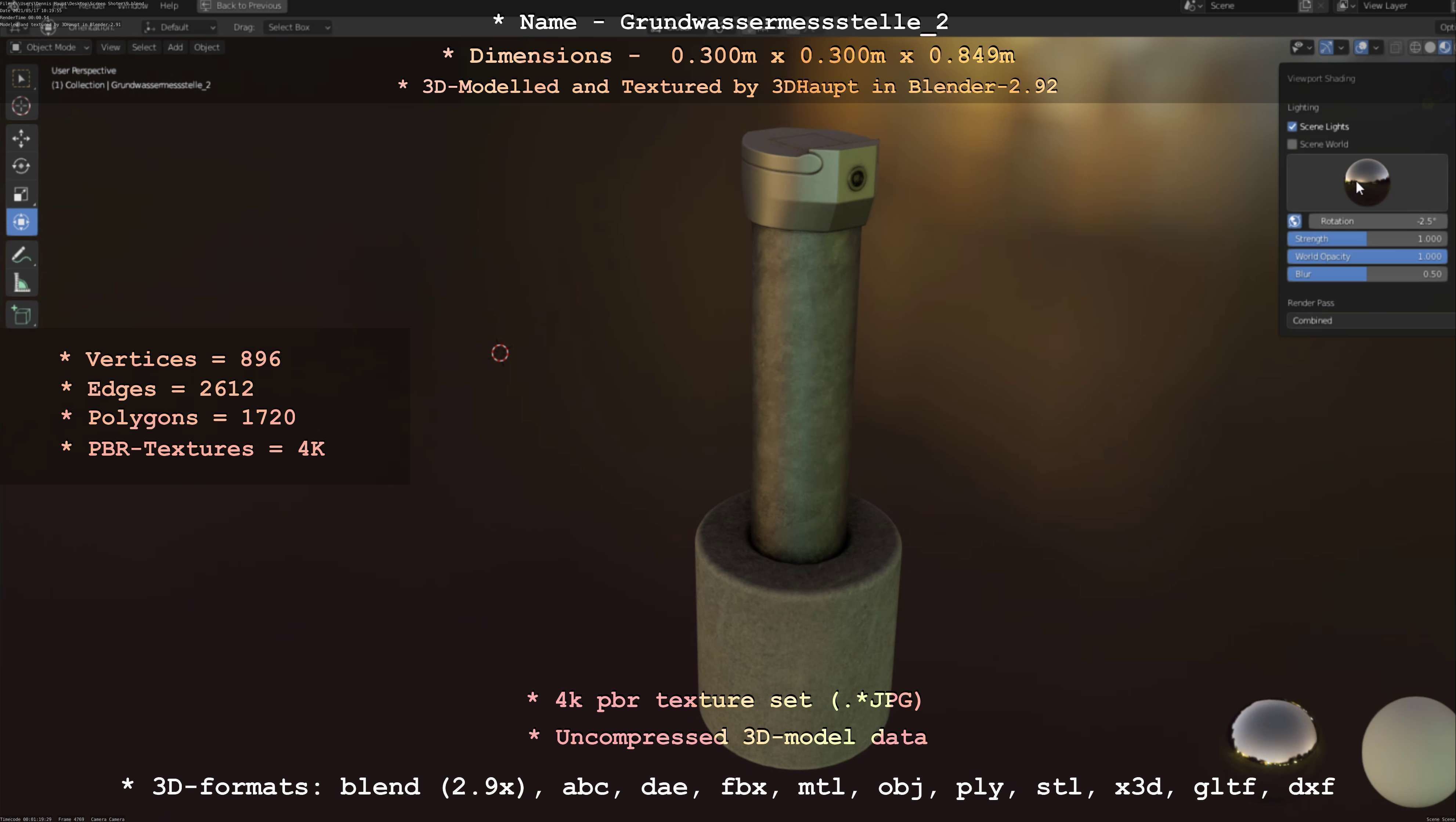 Groundwater monitoring wells version 2 3D Model Collection_77