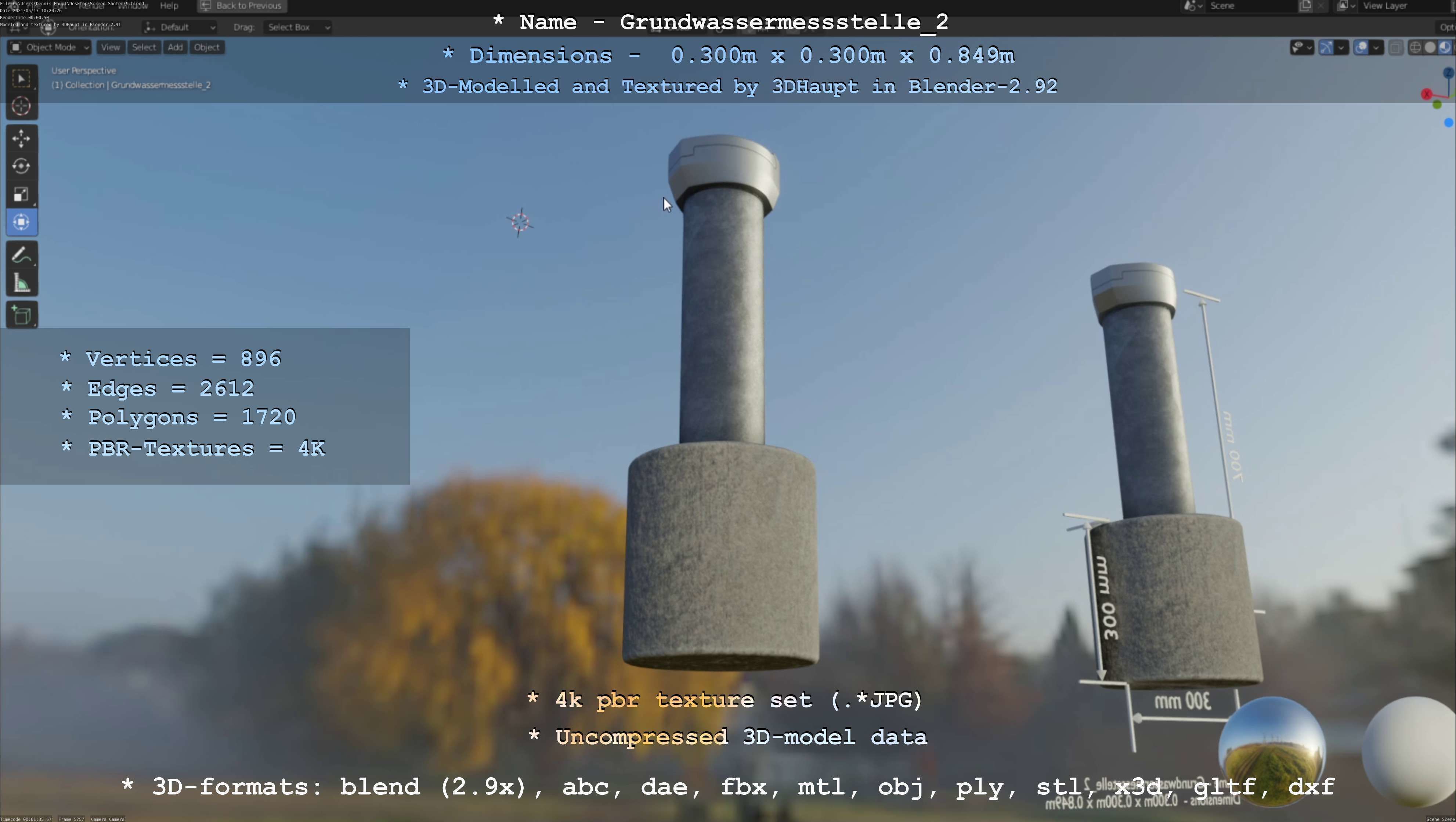 Groundwater monitoring wells version 2 3D Model Collection_53