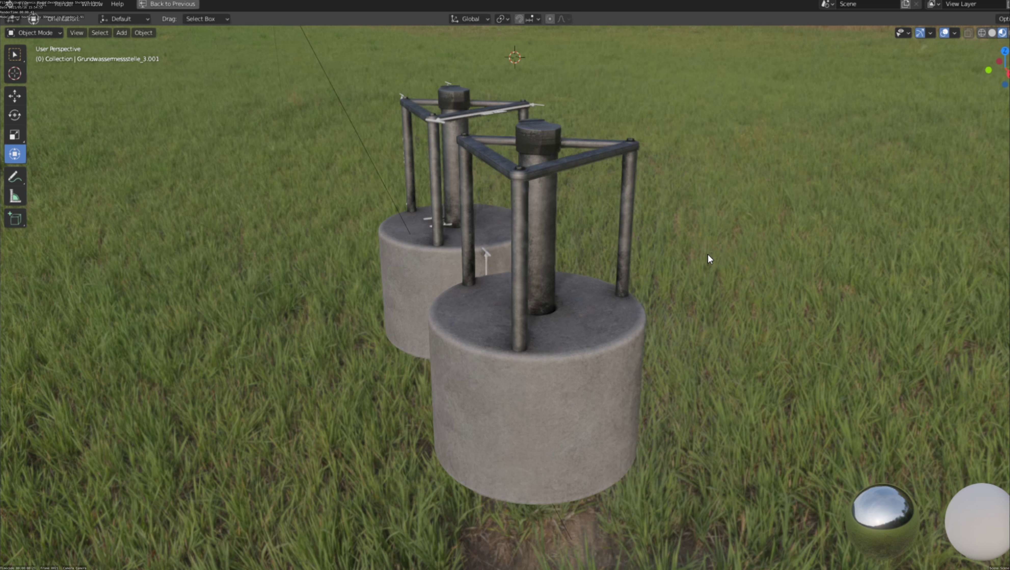 Groundwater monitoring wells version 2 3D Model Collection_22