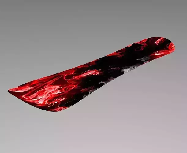 snowboard with smoke