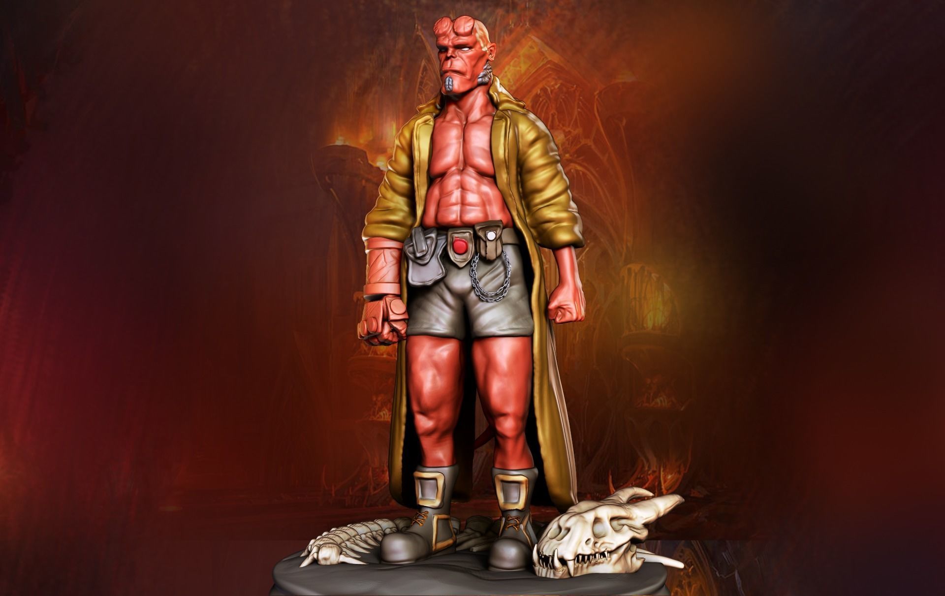 Hellboy Miniature 3D print model_2