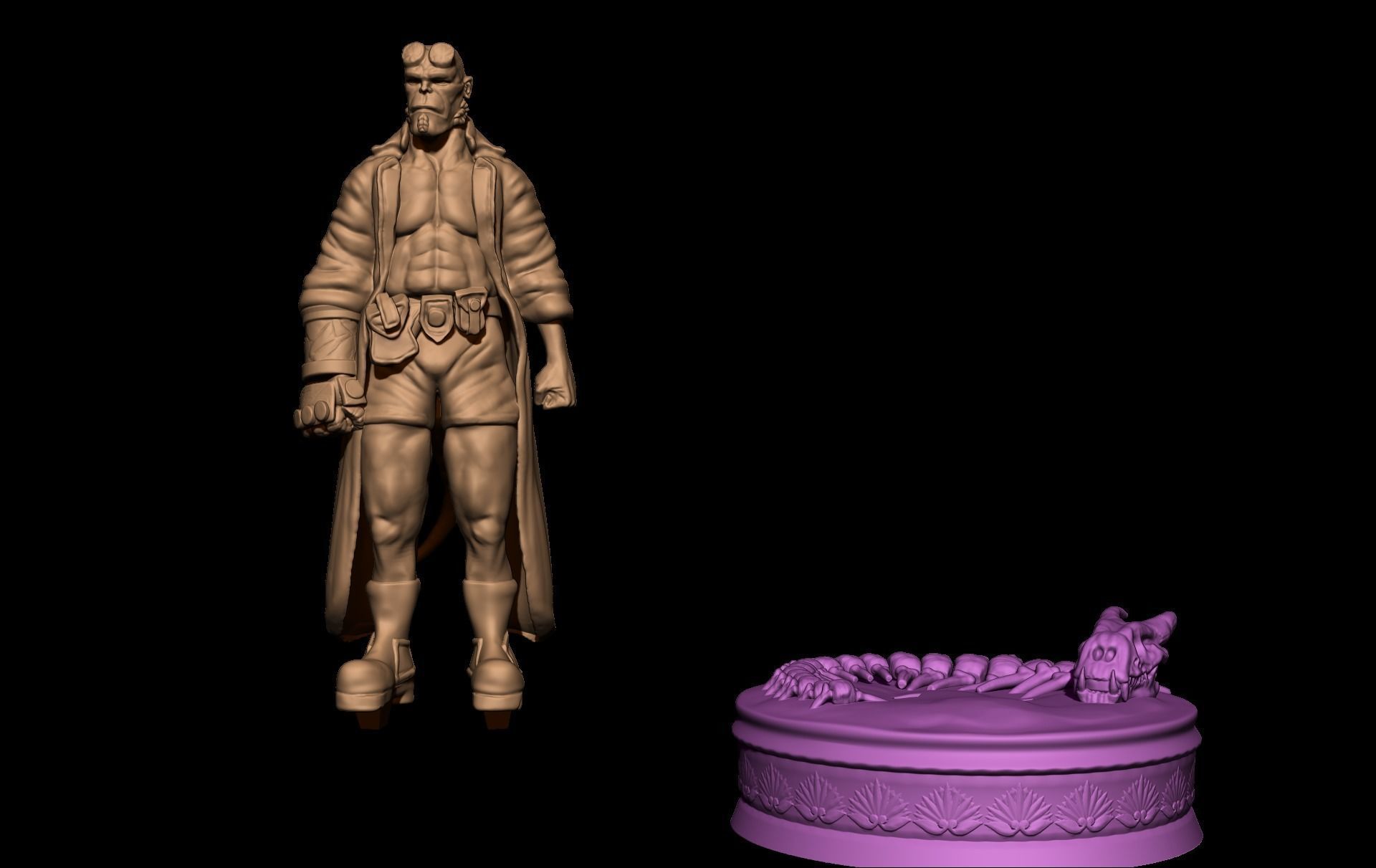 Hellboy Miniature 3D print model_3