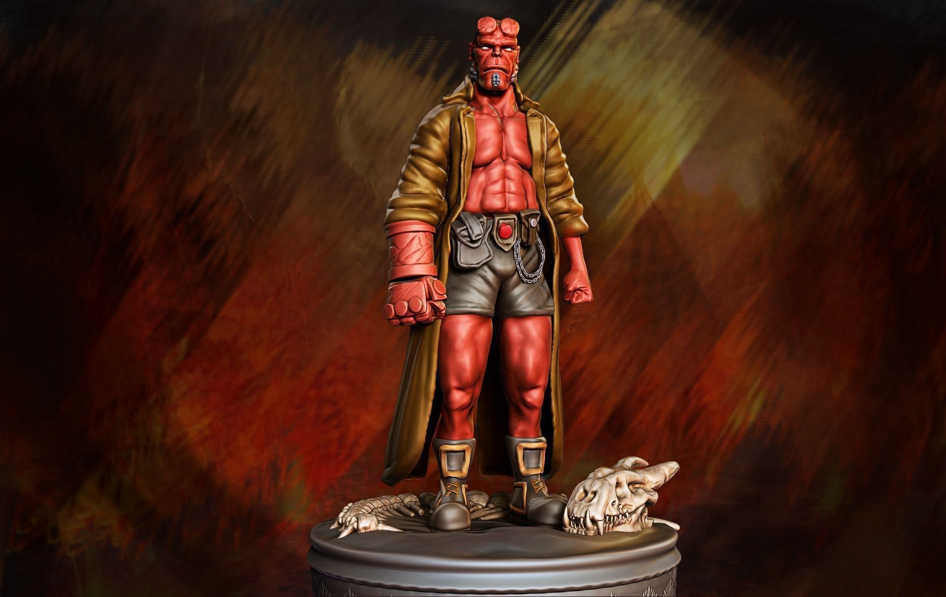 Hellboy Miniature 3D print model_1