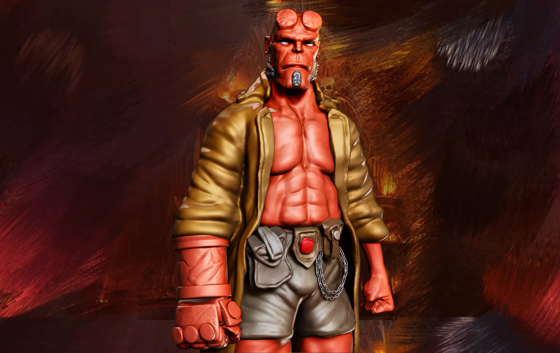 Hellboy Miniature 3D print model_0