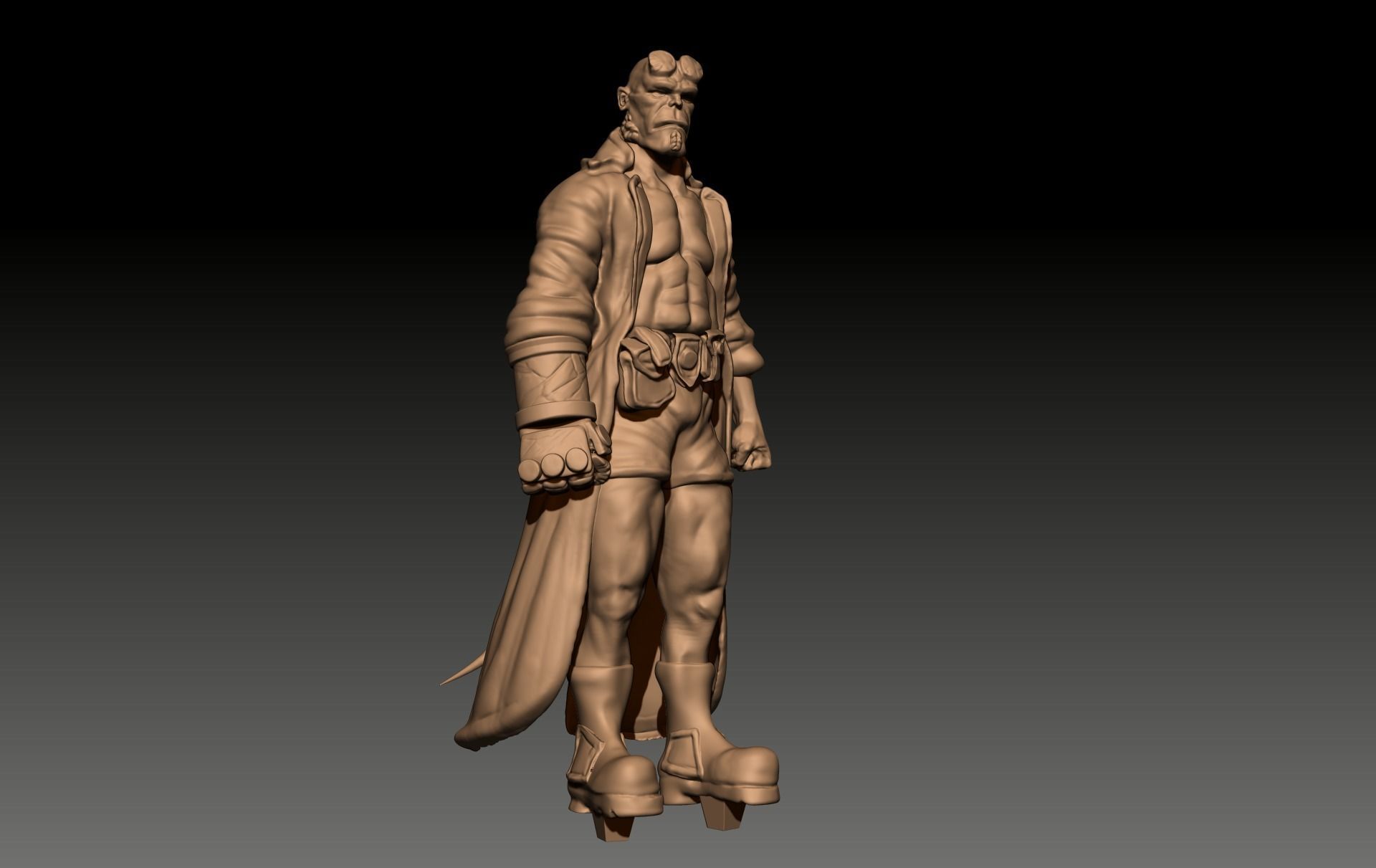 Hellboy Miniature 3D print model_4