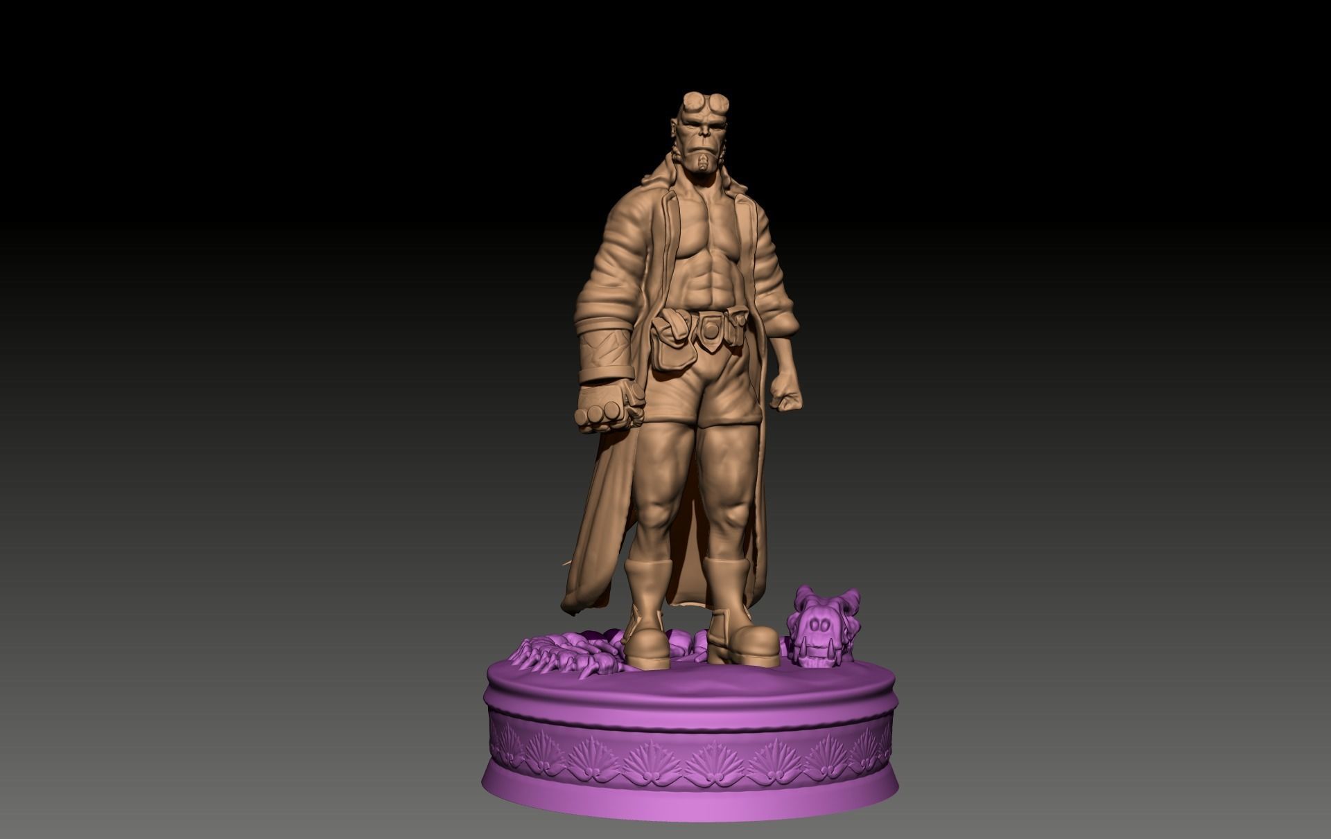 Hellboy Miniature 3D print model_6
