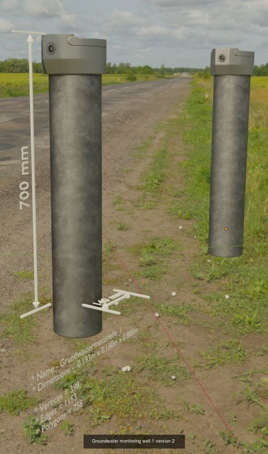 Groundwater monitoring wells version 1 and 2 3D Model Collection_12
