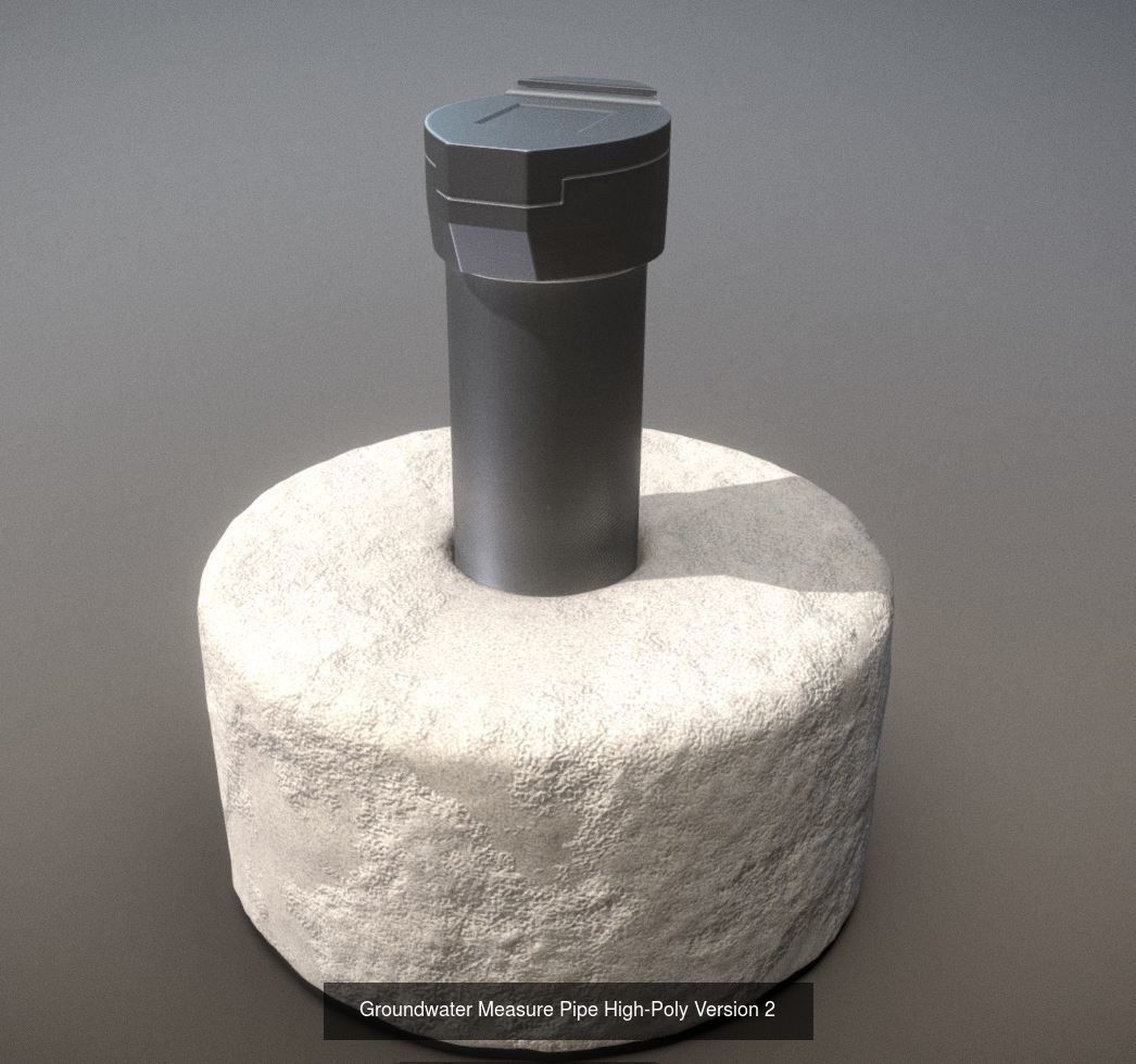 Groundwater monitoring wells version 1 and 2 3D Model Collection_16