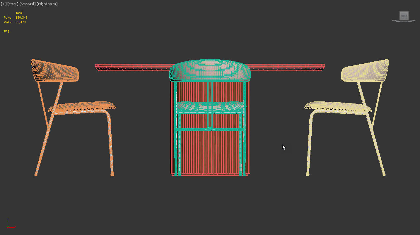 Violin Dinning Set 02 by Gubi 3D model_14