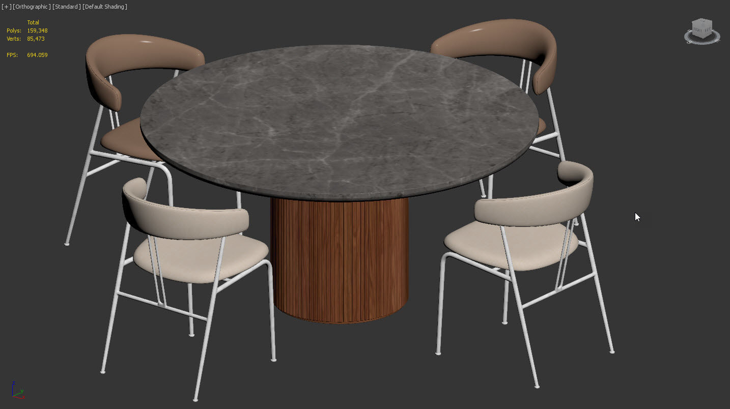 Violin Dinning Set 02 by Gubi 3D model_16