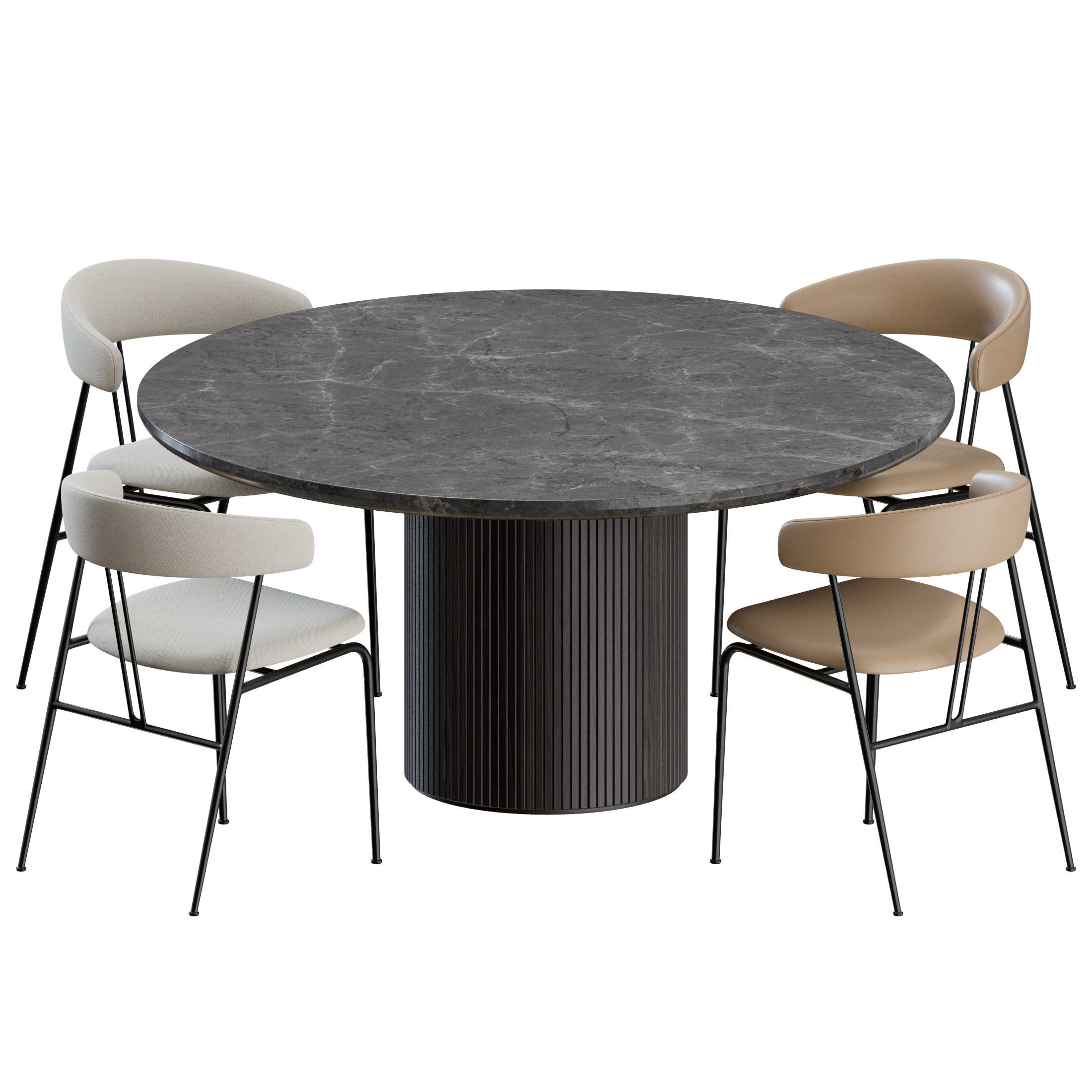 Violin Dinning Set 02 by Gubi 3D model_2