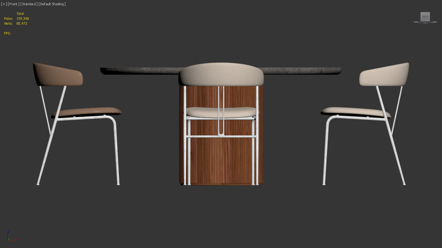 Violin Dinning Set 02 by Gubi 3D model_15