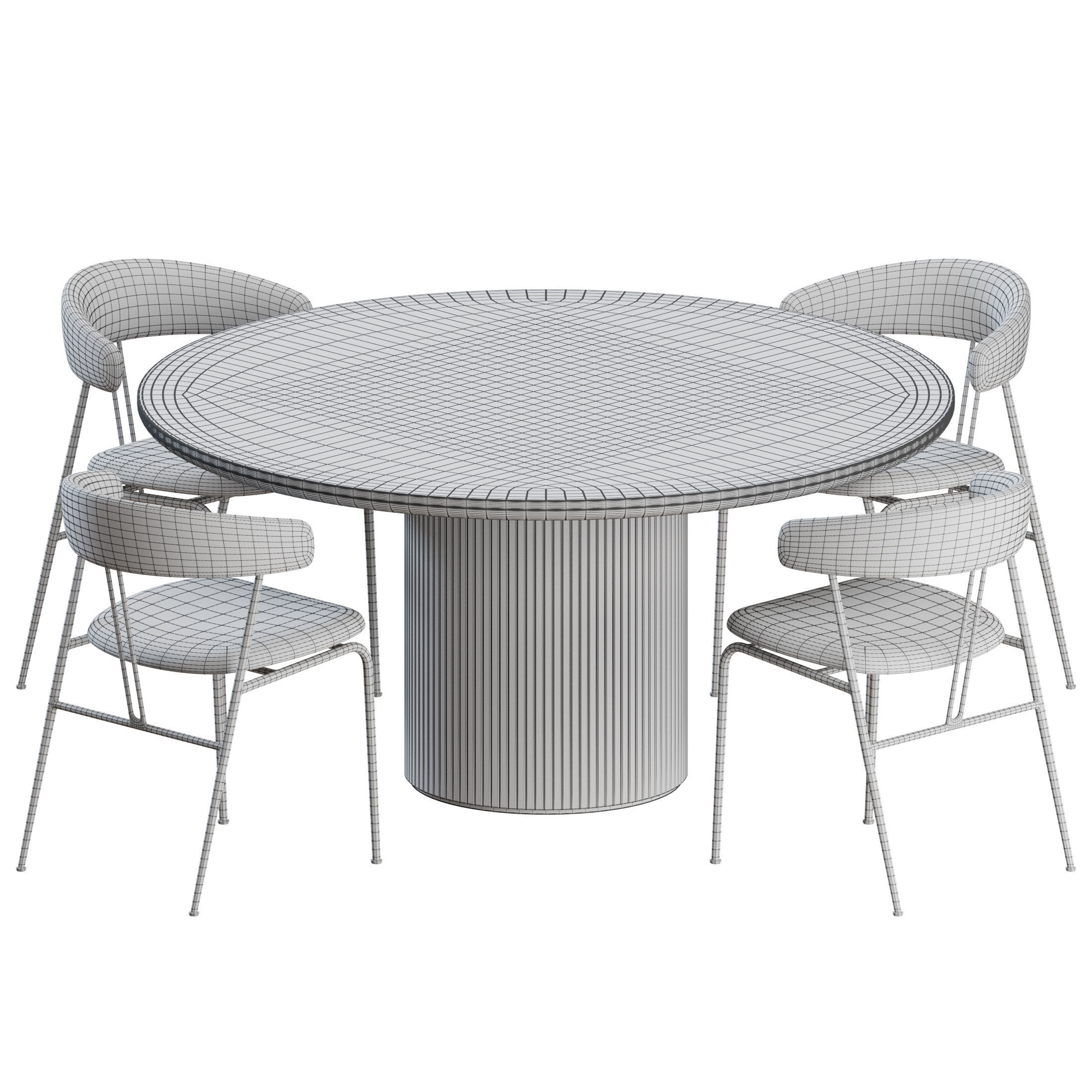 Violin Dinning Set 02 by Gubi 3D model_3