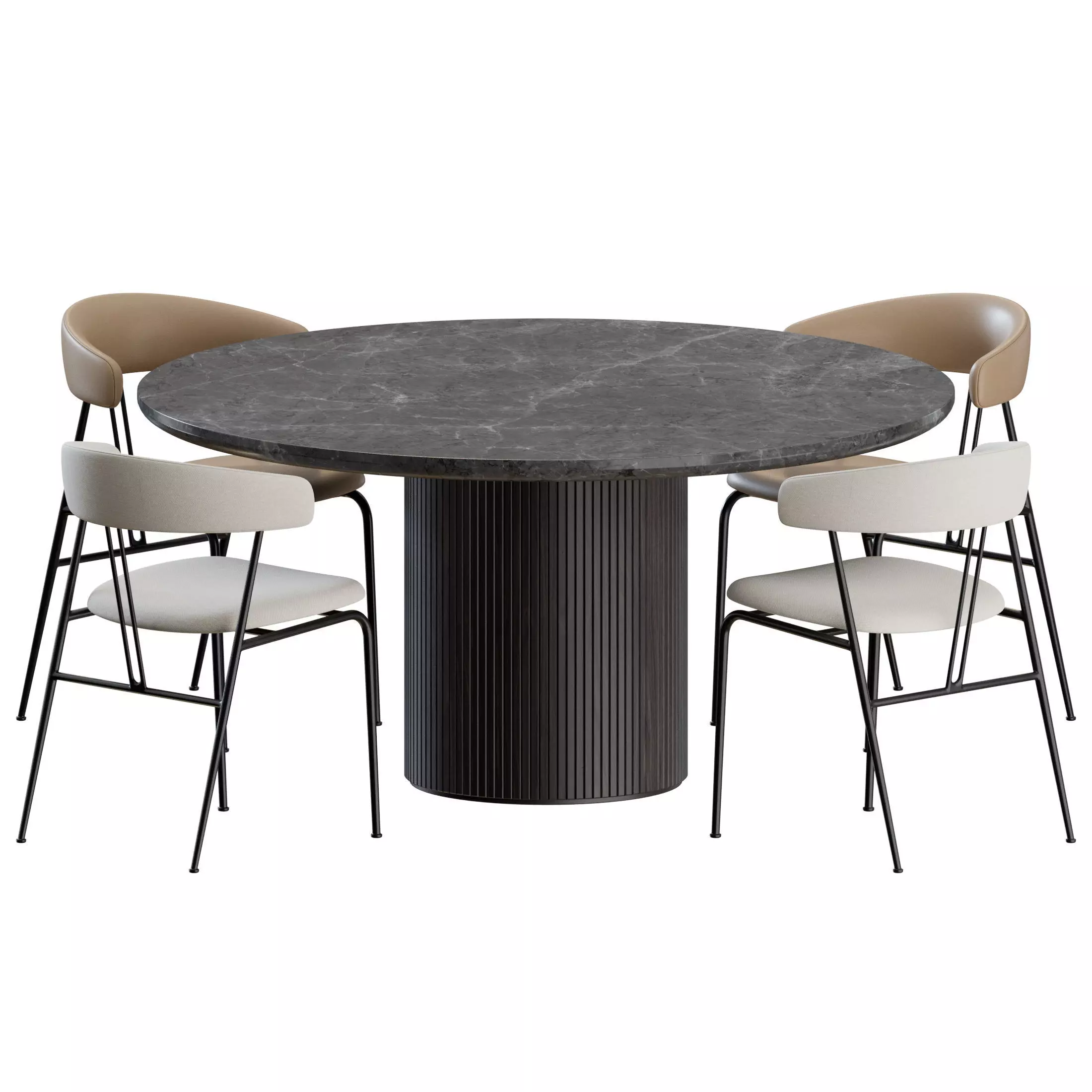 Violin Dinning Set 02 by Gubi 3D model_0