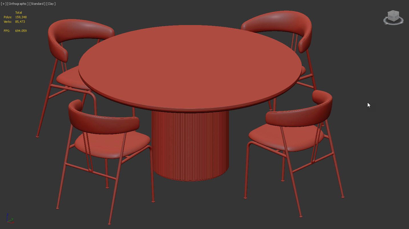 Violin Dinning Set 02 by Gubi 3D model_17