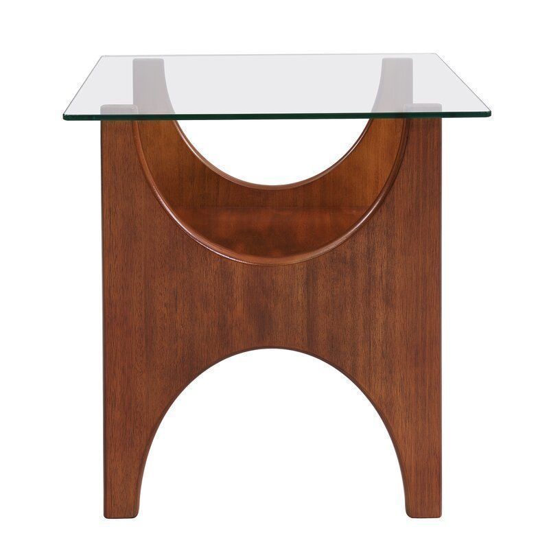 Nasir Glass Top End Table 3D model_8