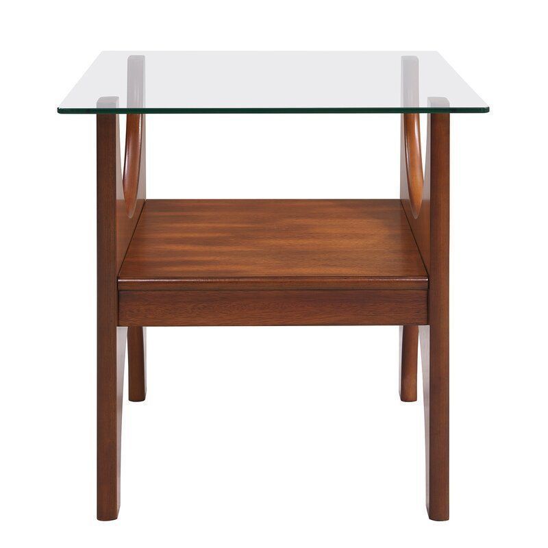 Nasir Glass Top End Table 3D model_4