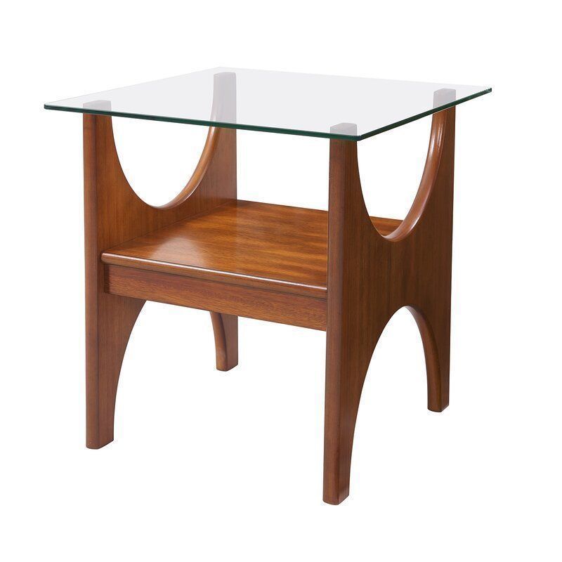 Nasir Glass Top End Table 3D model_5