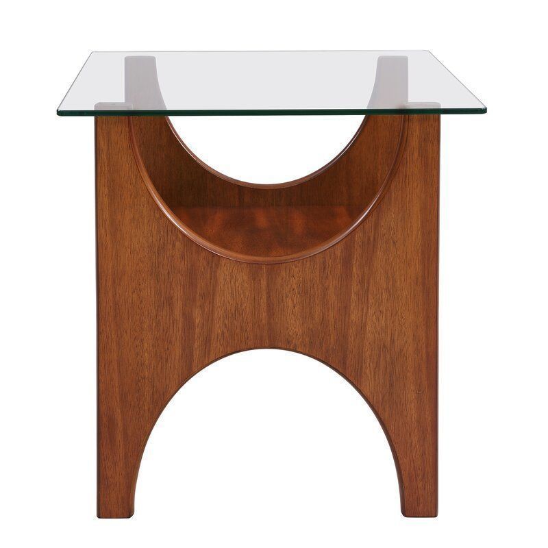 Nasir Glass Top End Table 3D model_3