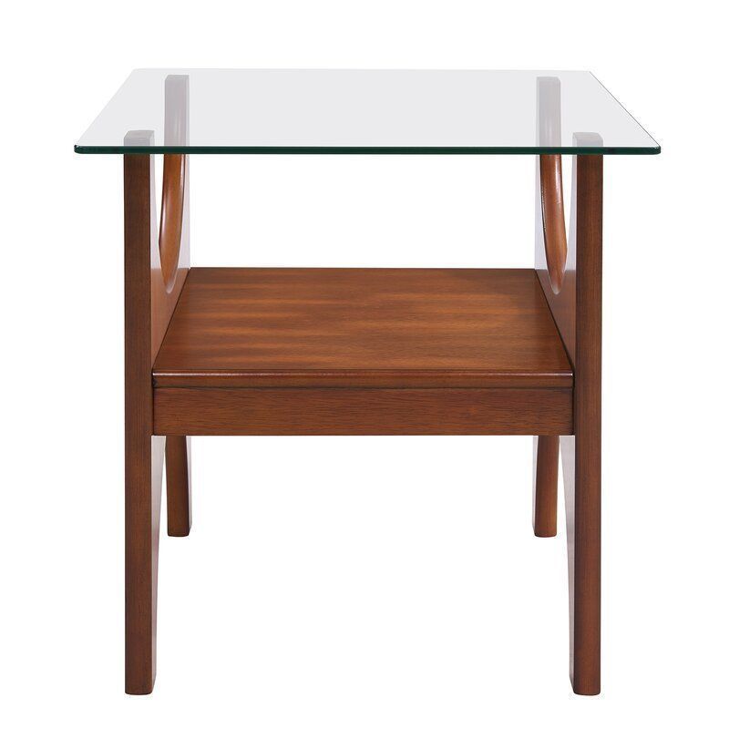 Nasir Glass Top End Table 3D model_7