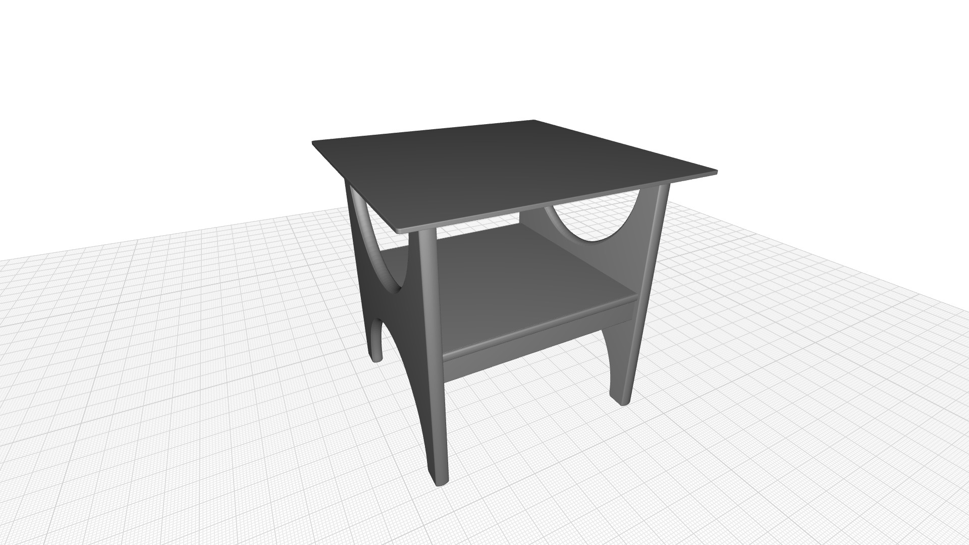 Nasir Glass Top End Table 3D model_10