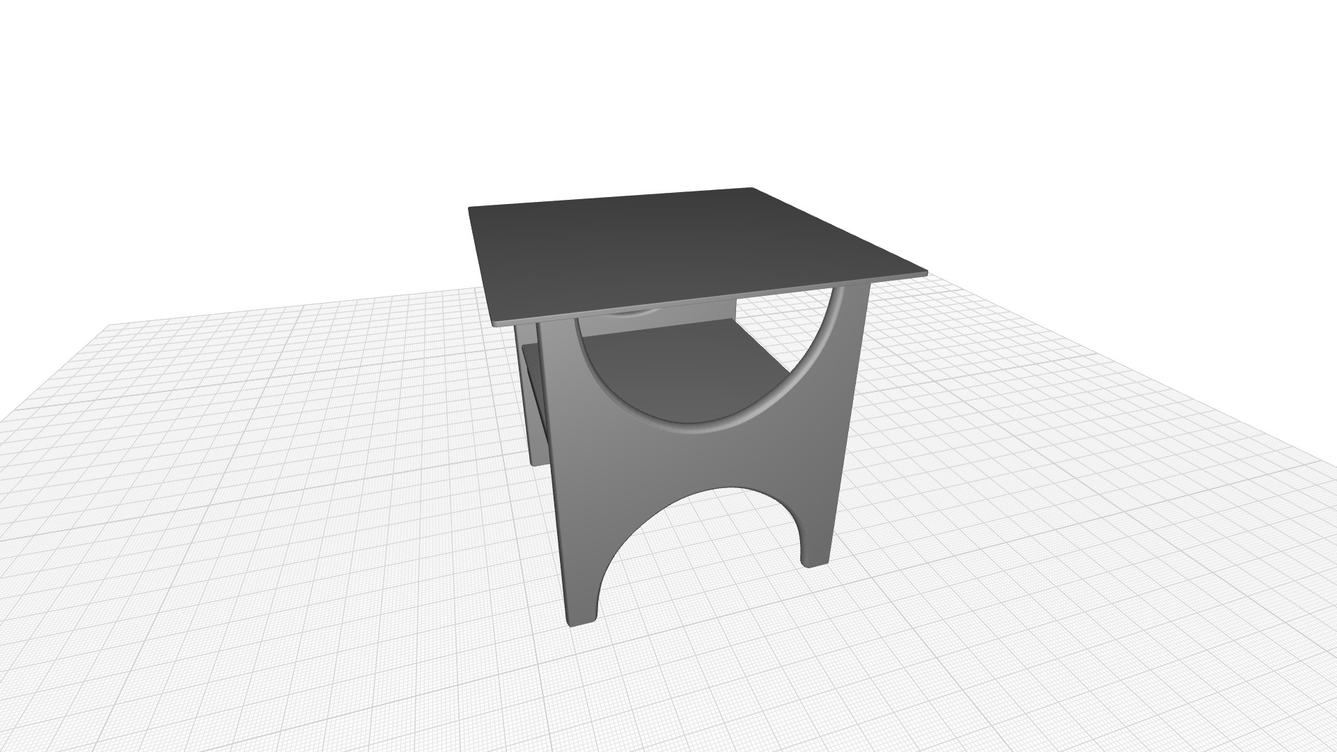 Nasir Glass Top End Table 3D model_12