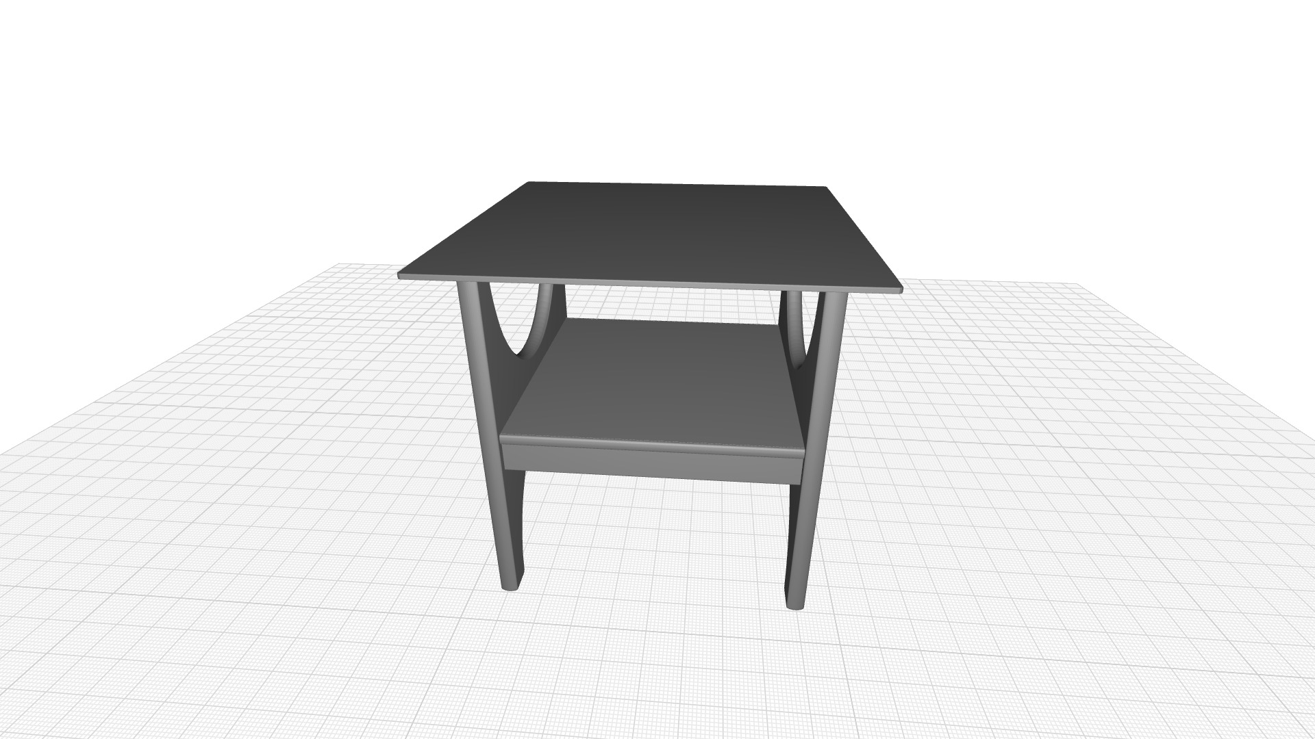 Nasir Glass Top End Table 3D model_11