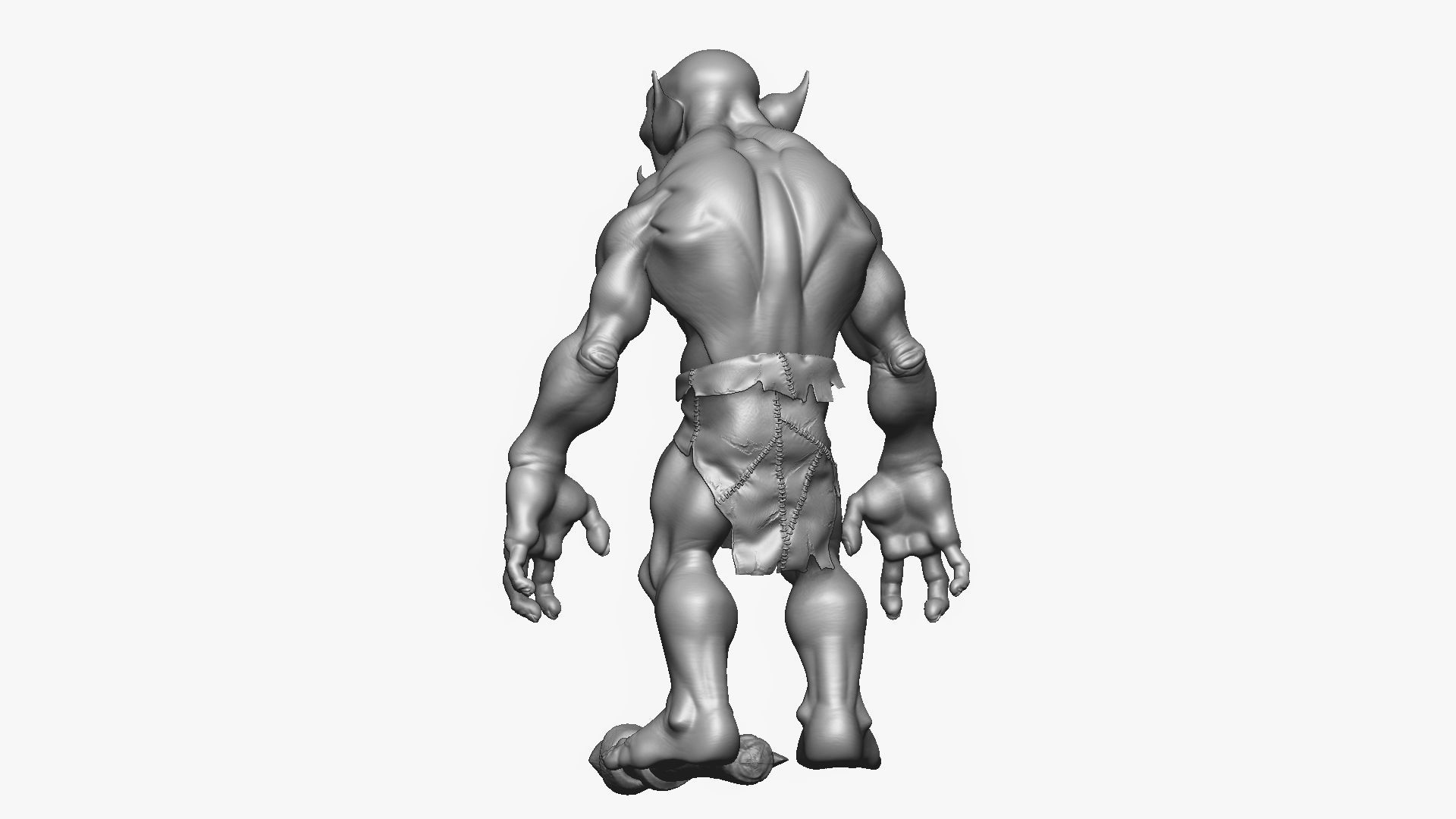 Troll Berserker - Highpoly Zbrush project 3D model_11